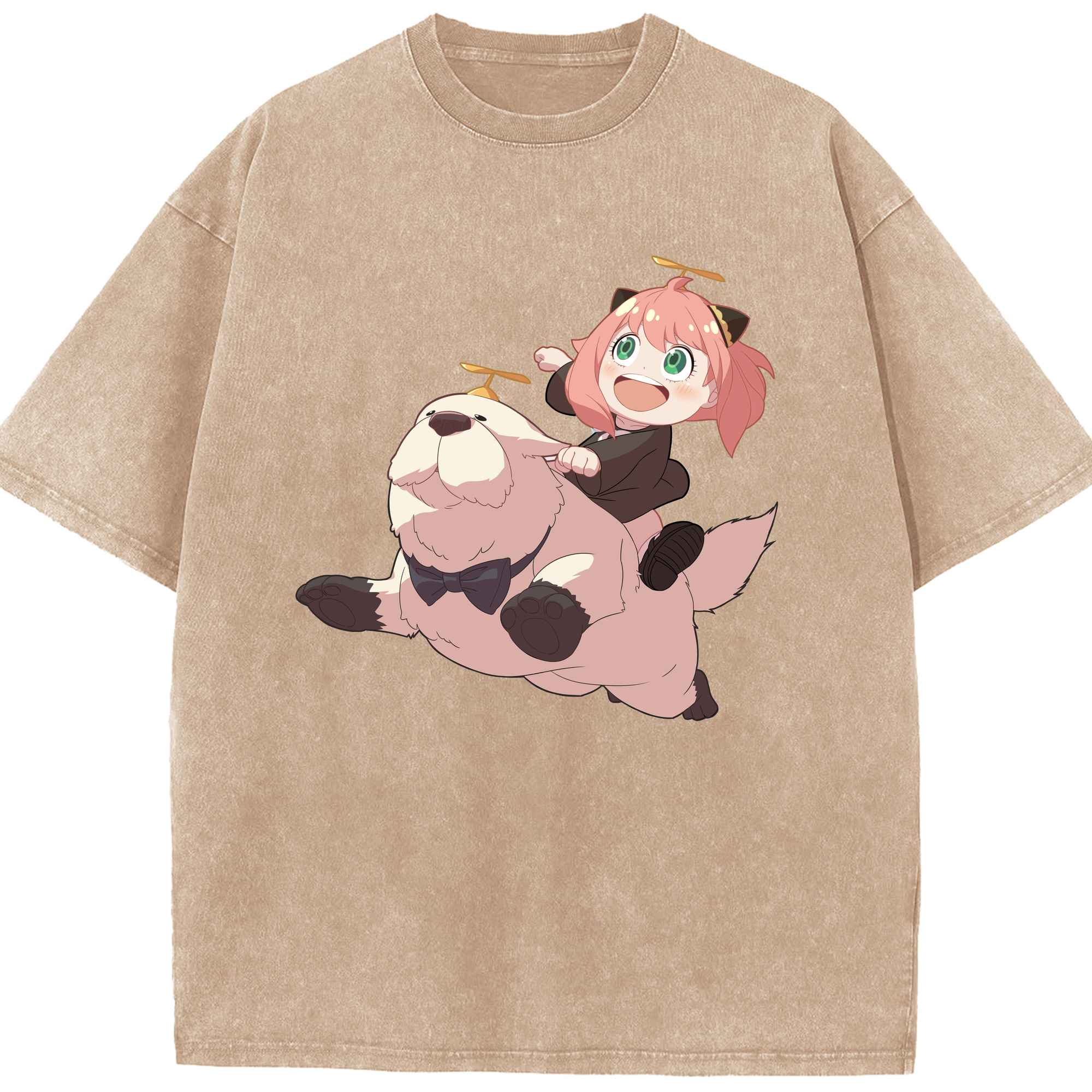 （画像用） SPY×FAMILY间谍家家酒 綿100% ヴィンテージ風 半袖Tシャツ（フロントプリント）