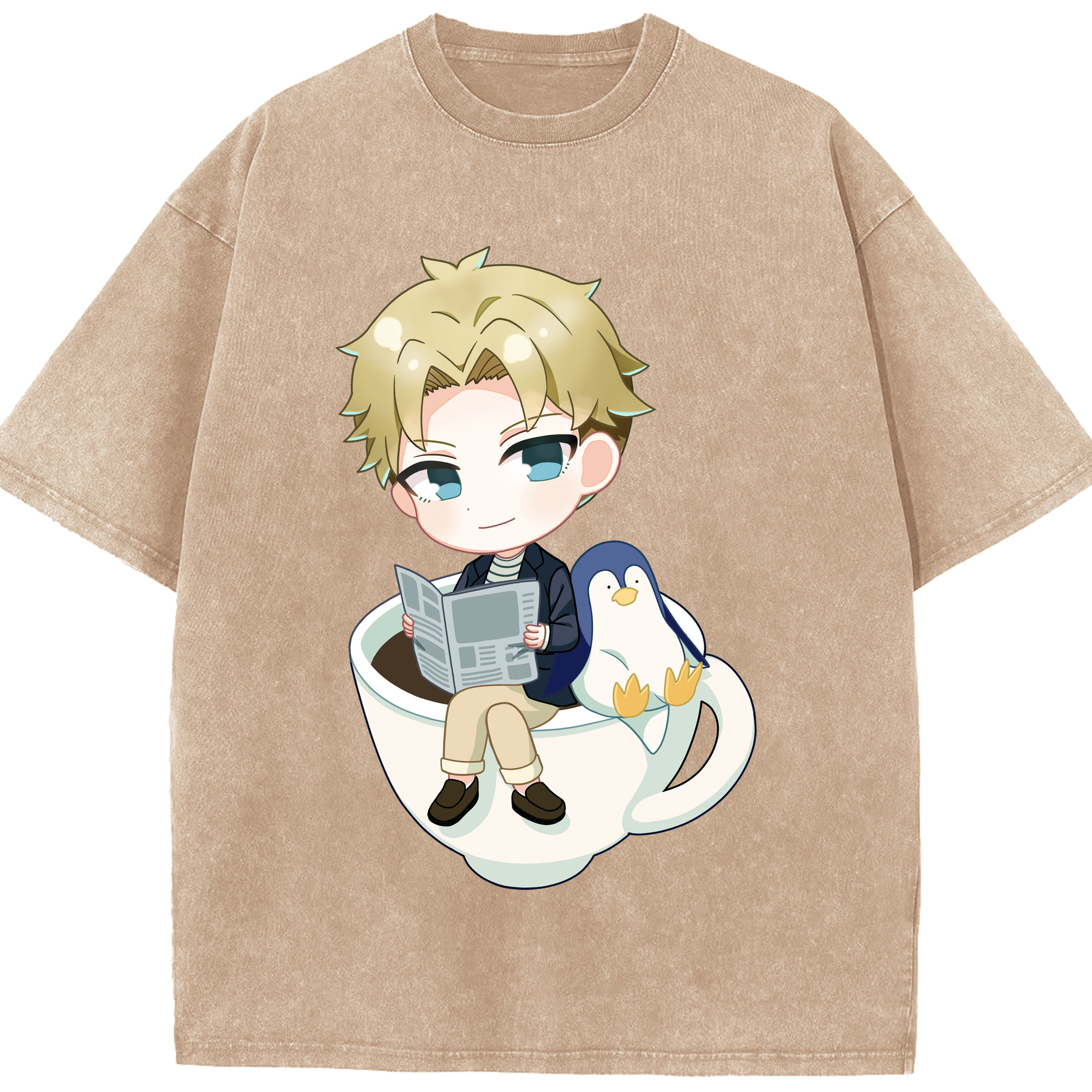 （画像用） SPY×FAMILY间谍家家酒 綿100% ヴィンテージ風 半袖Tシャツ（フロントプリント）