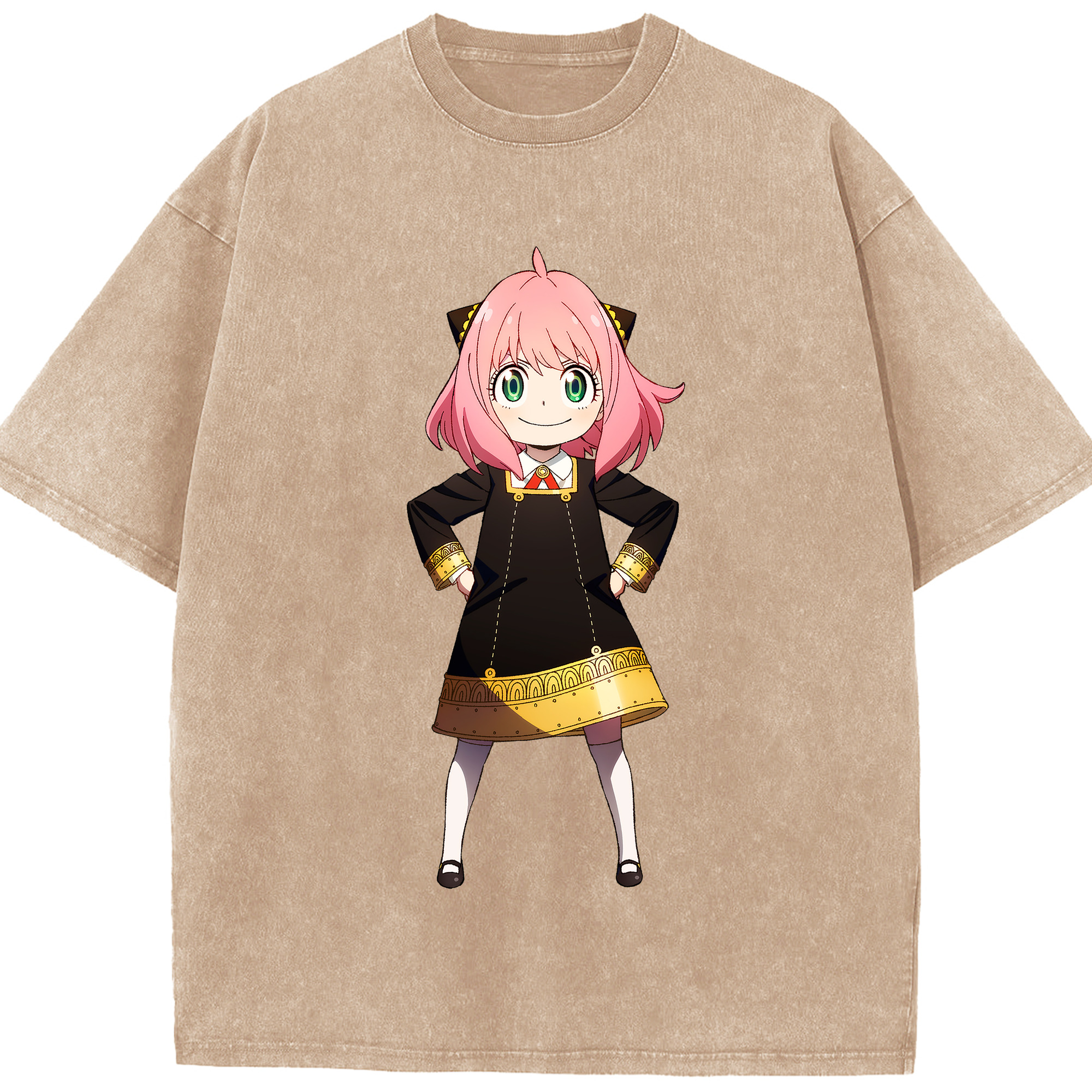 （画像用） SPY×FAMILY间谍家家酒 綿100% ヴィンテージ風 半袖Tシャツ（フロントプリント）