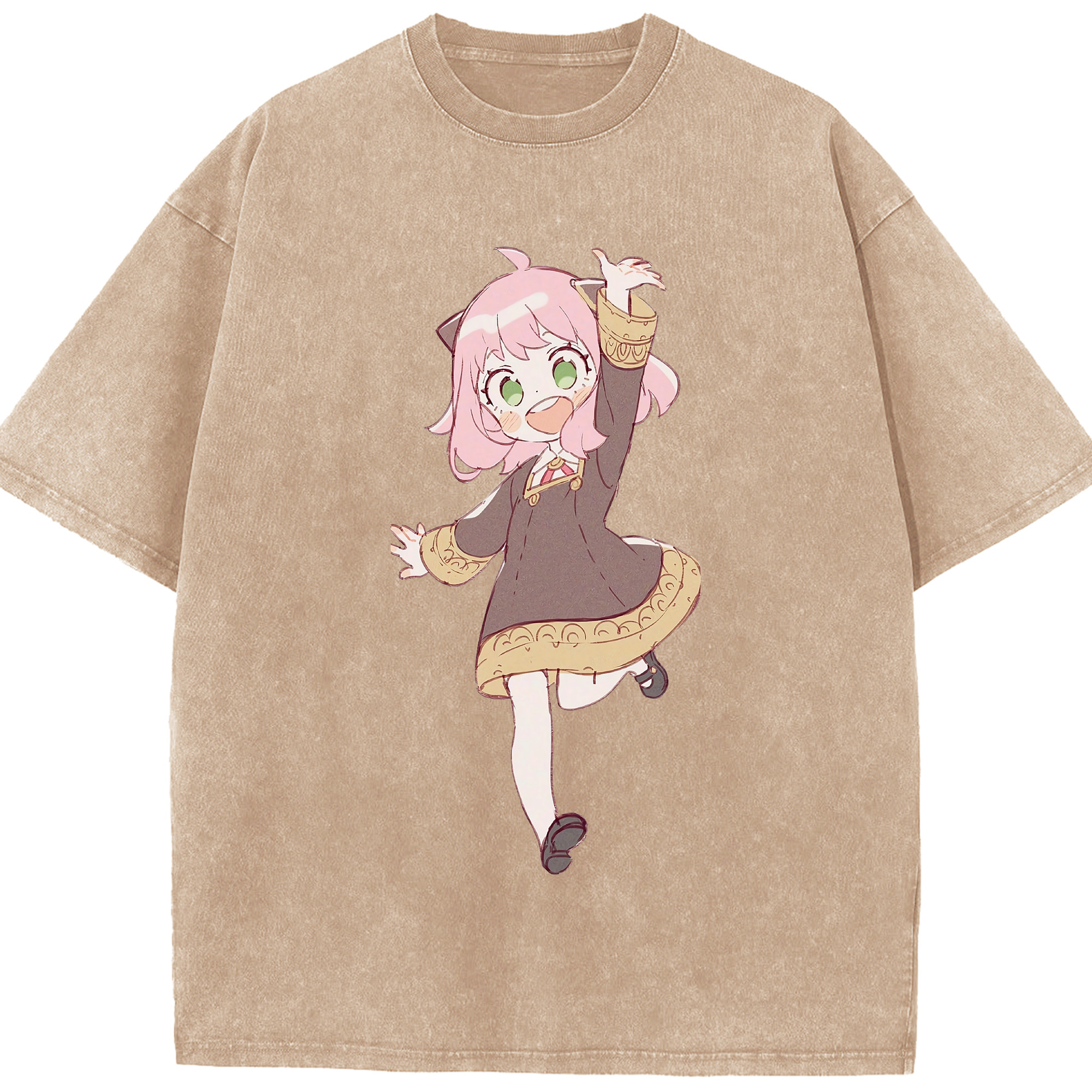 （画像用） SPY×FAMILY间谍家家酒 綿100% ヴィンテージ風 半袖Tシャツ（フロントプリント）