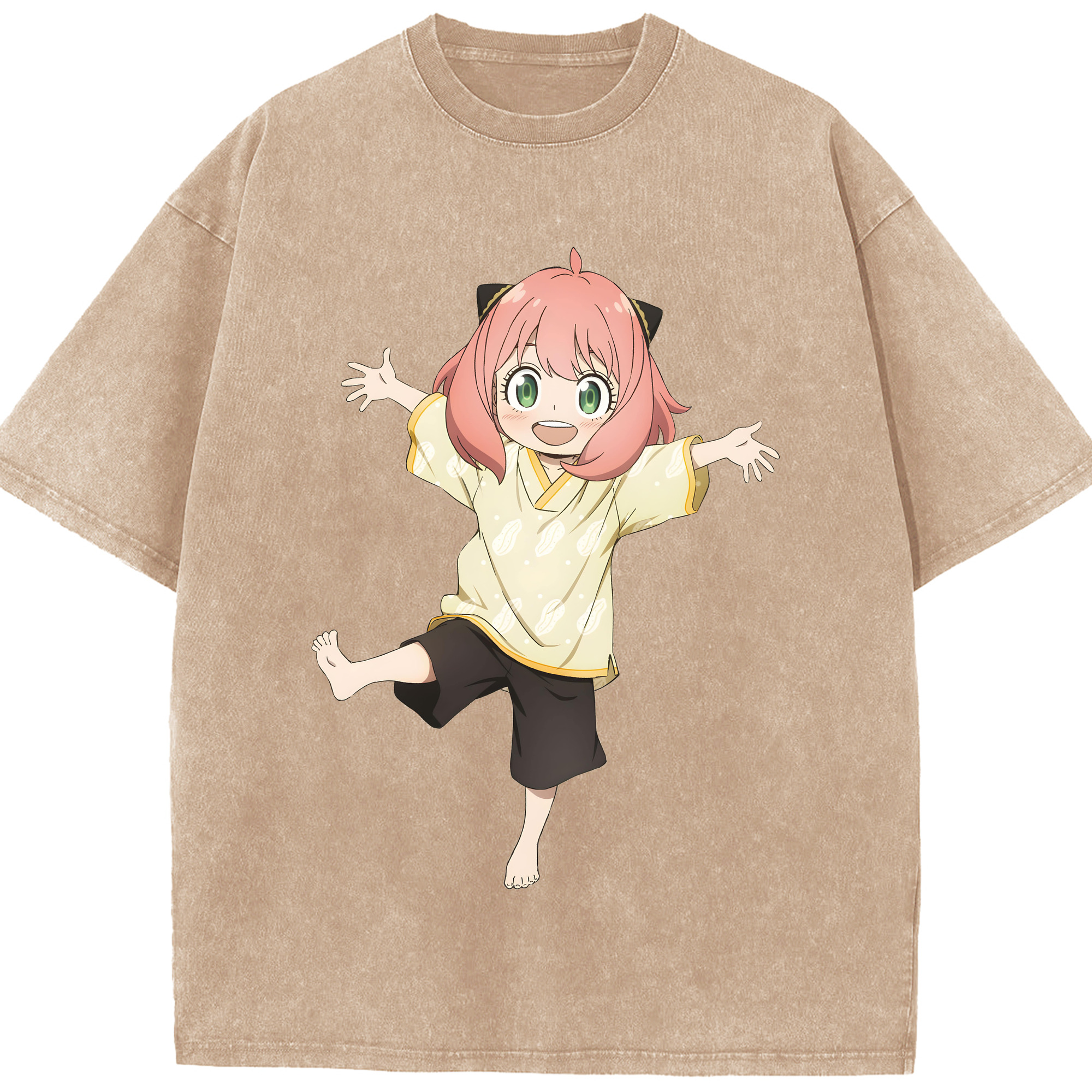 （画像用） SPY×FAMILY间谍家家酒 綿100% ヴィンテージ風 半袖Tシャツ（フロントプリント）