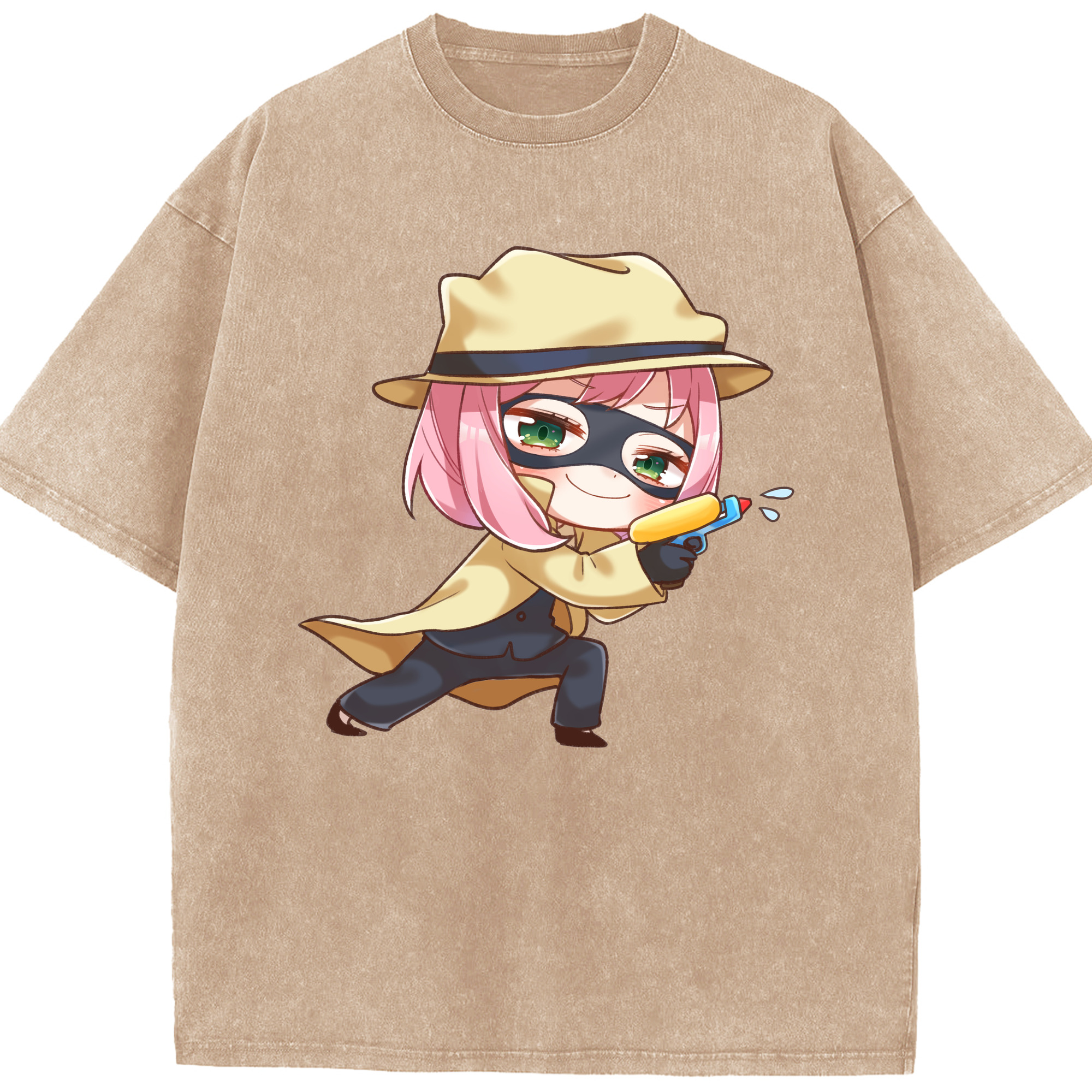 （画像用） SPY×FAMILY间谍家家酒 綿100% ヴィンテージ風 半袖Tシャツ（フロントプリント）