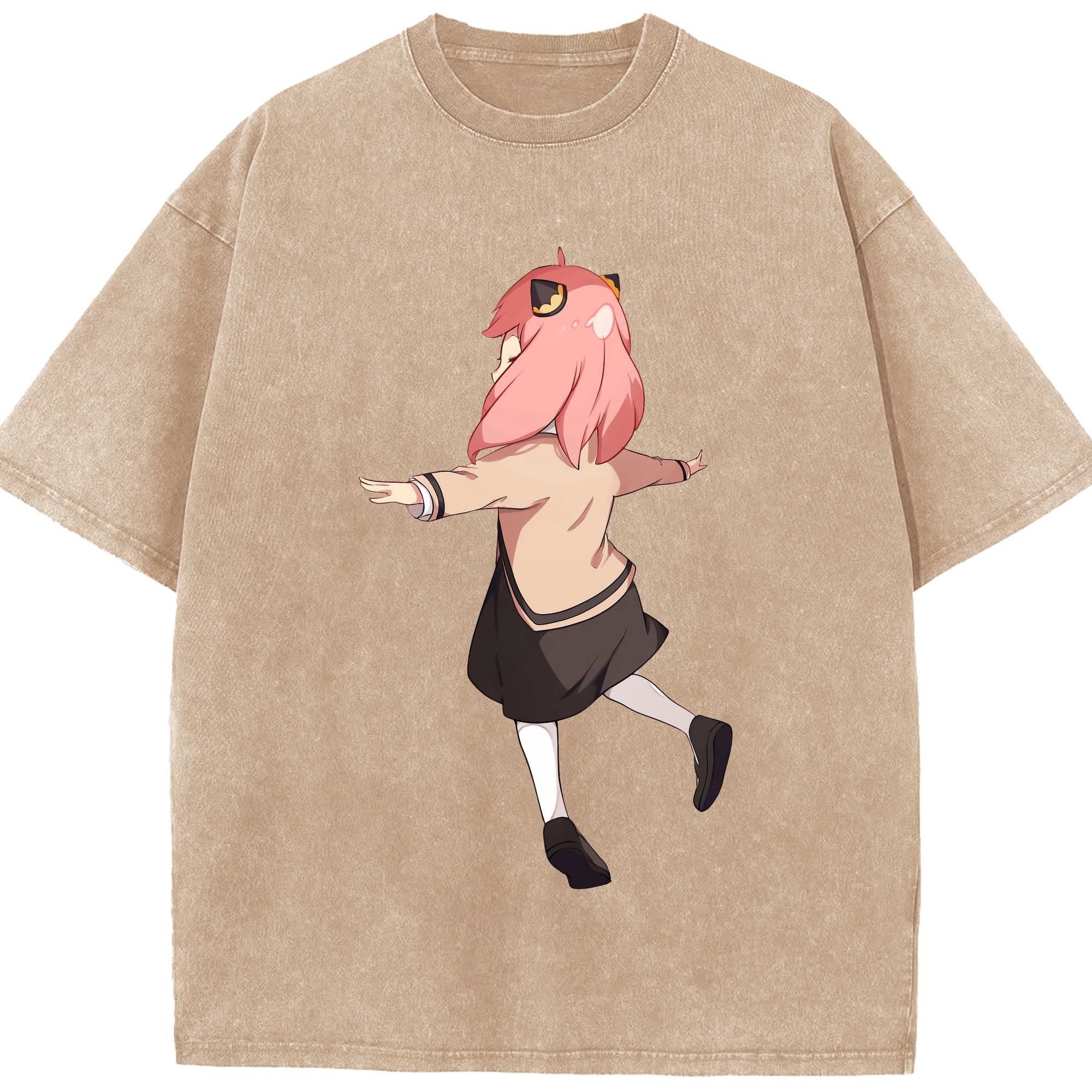 （画像用） SPY×FAMILY间谍家家酒 綿100% ヴィンテージ風 半袖Tシャツ（フロントプリント）