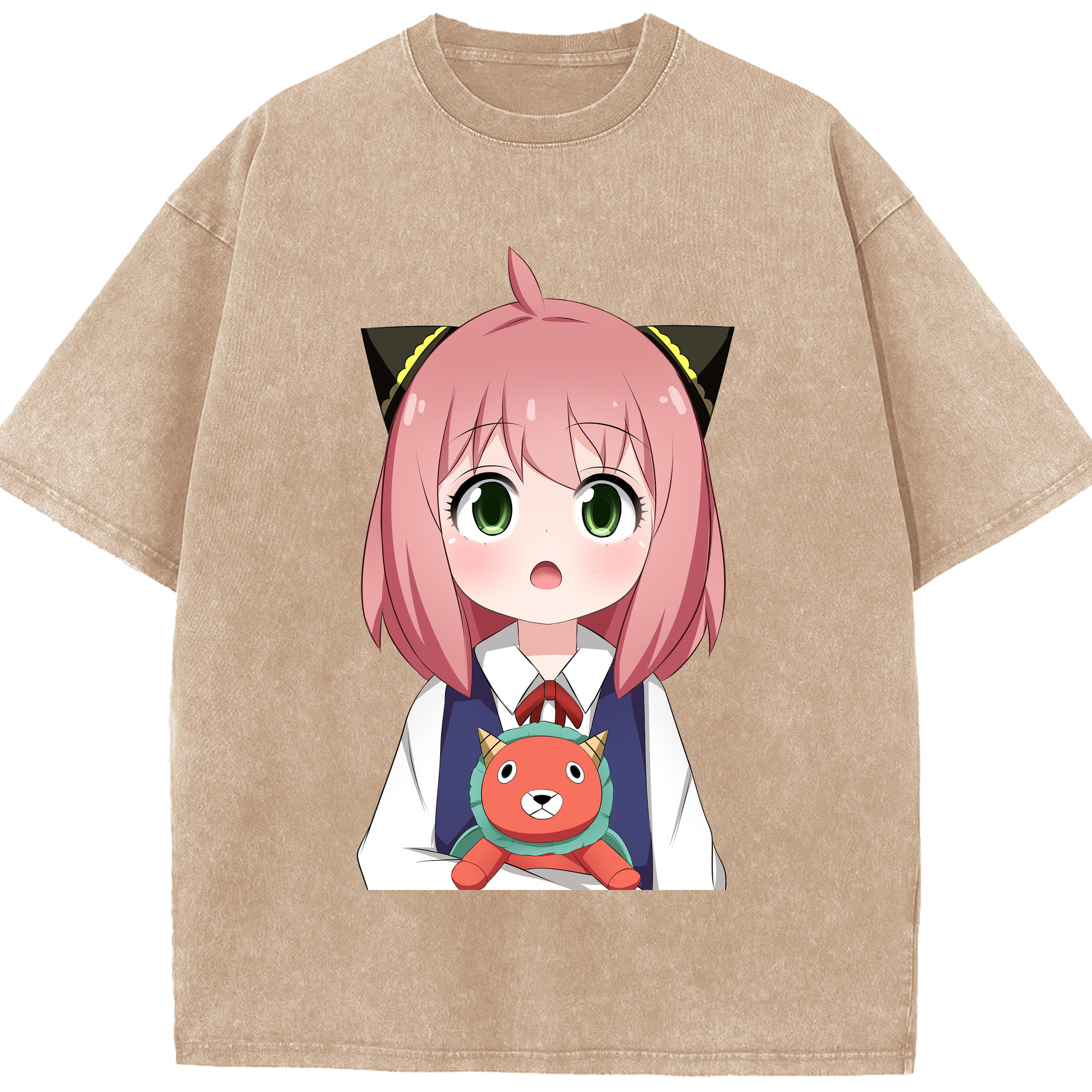 （画像用） SPY×FAMILY间谍家家酒 綿100% ヴィンテージ風 半袖Tシャツ（フロントプリント）