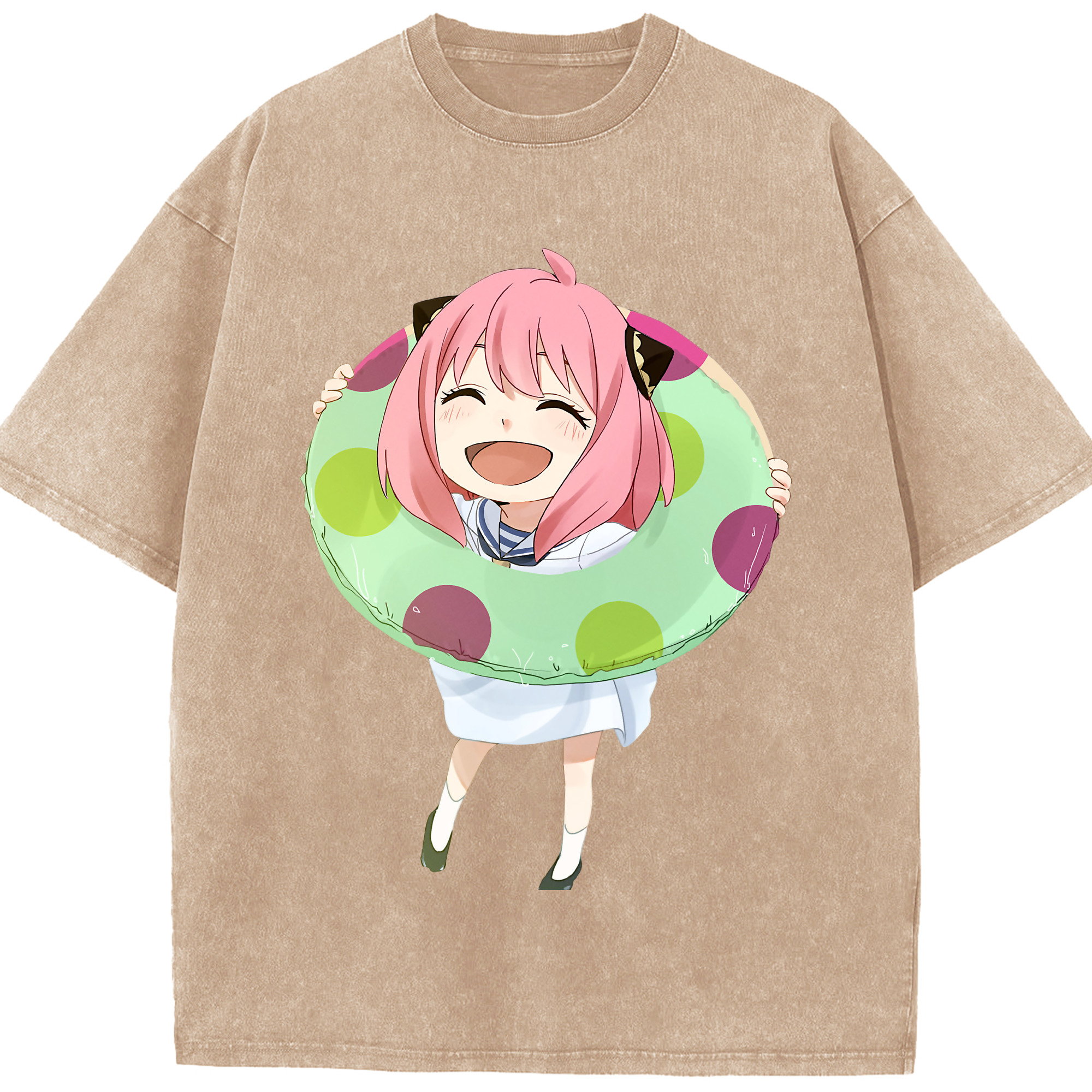 （画像用） SPY×FAMILY间谍家家酒 綿100% ヴィンテージ風 半袖Tシャツ（フロントプリント）