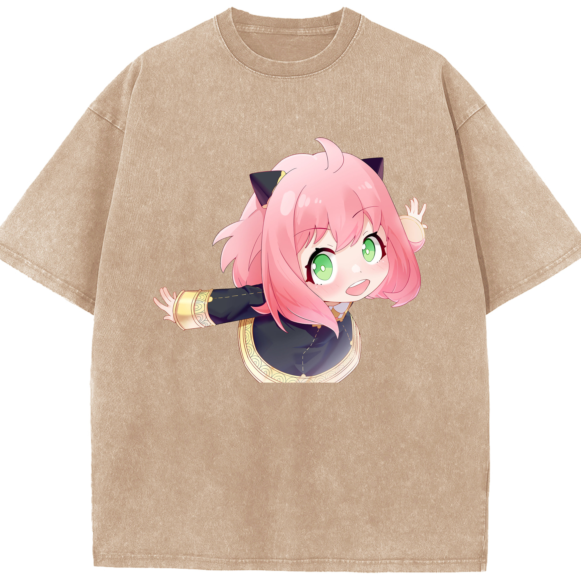 （画像用） SPY×FAMILY间谍家家酒 綿100% ヴィンテージ風 半袖Tシャツ（フロントプリント）