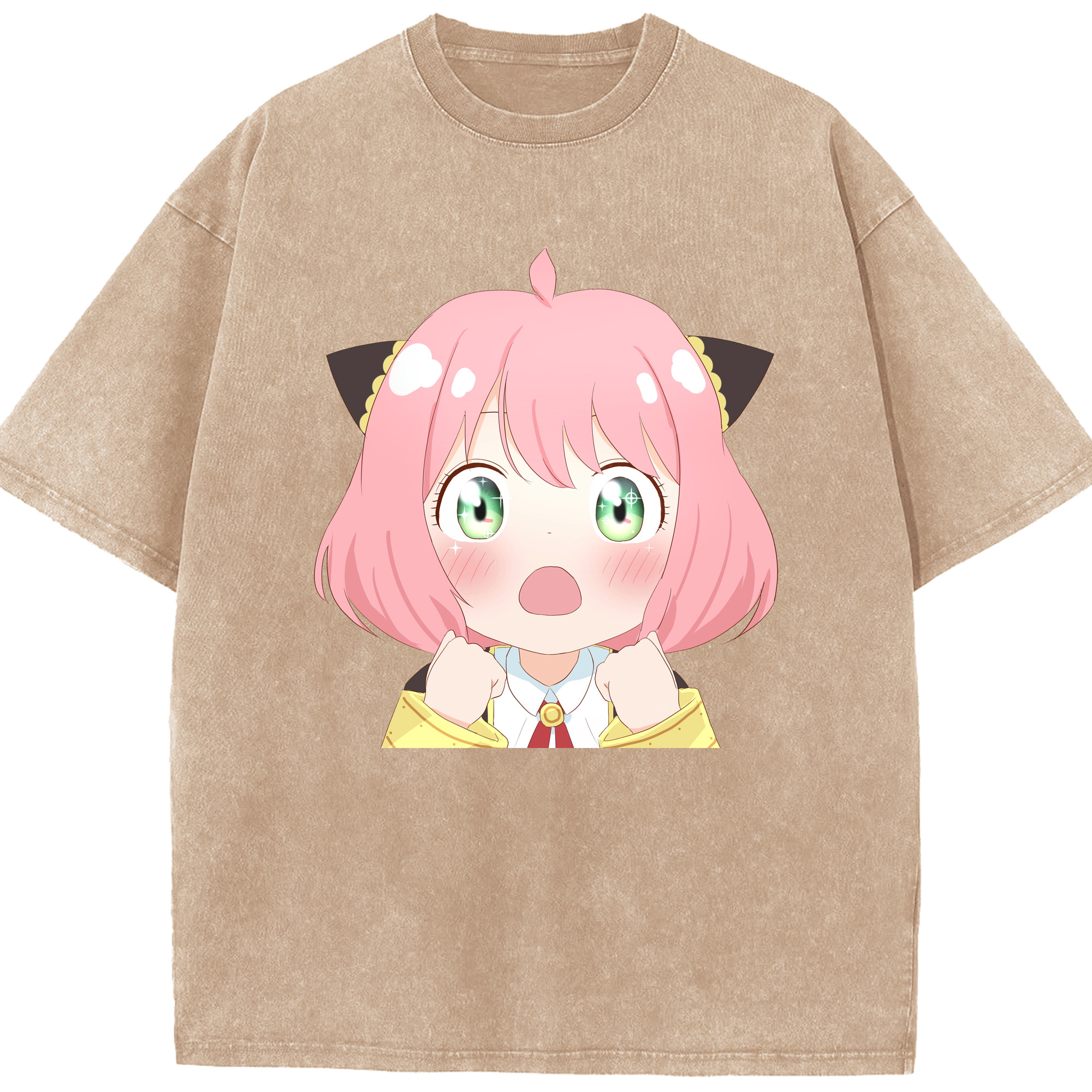 （画像用） SPY×FAMILY间谍家家酒 綿100% ヴィンテージ風 半袖Tシャツ（フロントプリント）