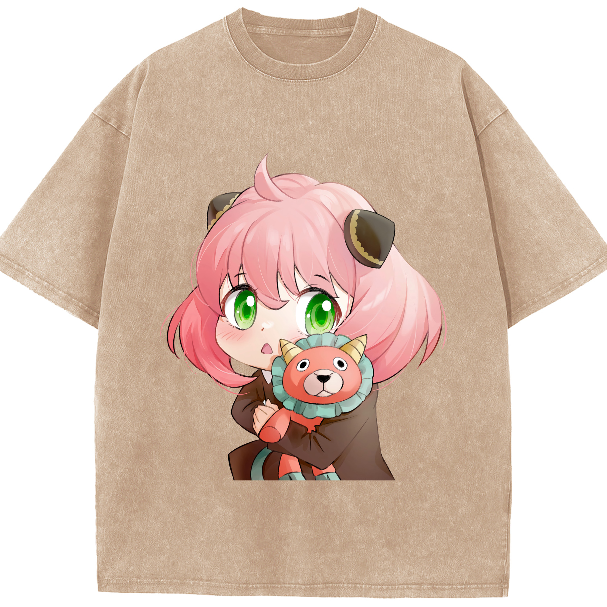 （画像用） SPY×FAMILY间谍家家酒 綿100% ヴィンテージ風 半袖Tシャツ（フロントプリント）