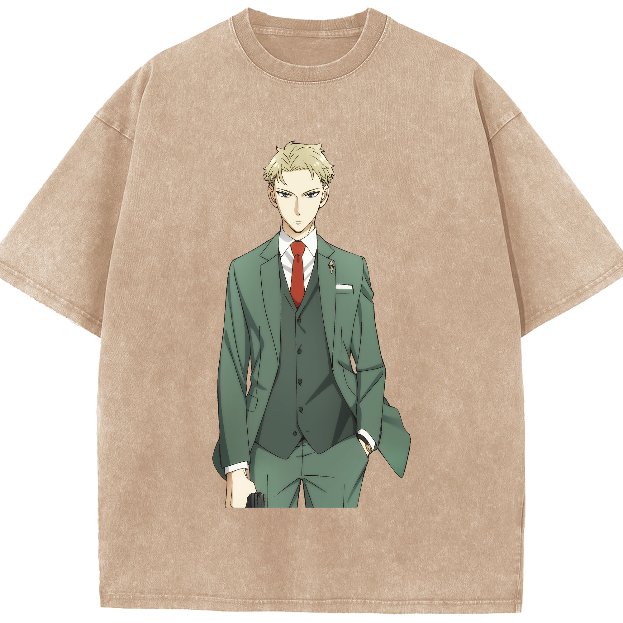 （画像用） SPY×FAMILY间谍家家酒 綿100% ヴィンテージ風 半袖Tシャツ（フロントプリント）