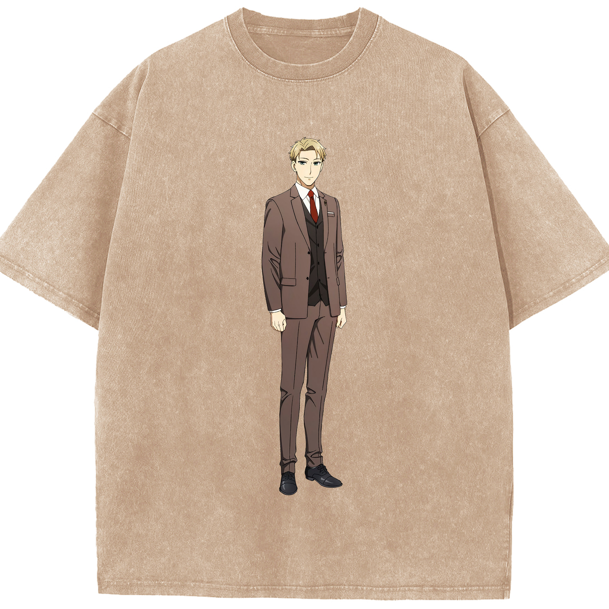 （画像用） SPY×FAMILY间谍家家酒 綿100% ヴィンテージ風 半袖Tシャツ（フロントプリント）