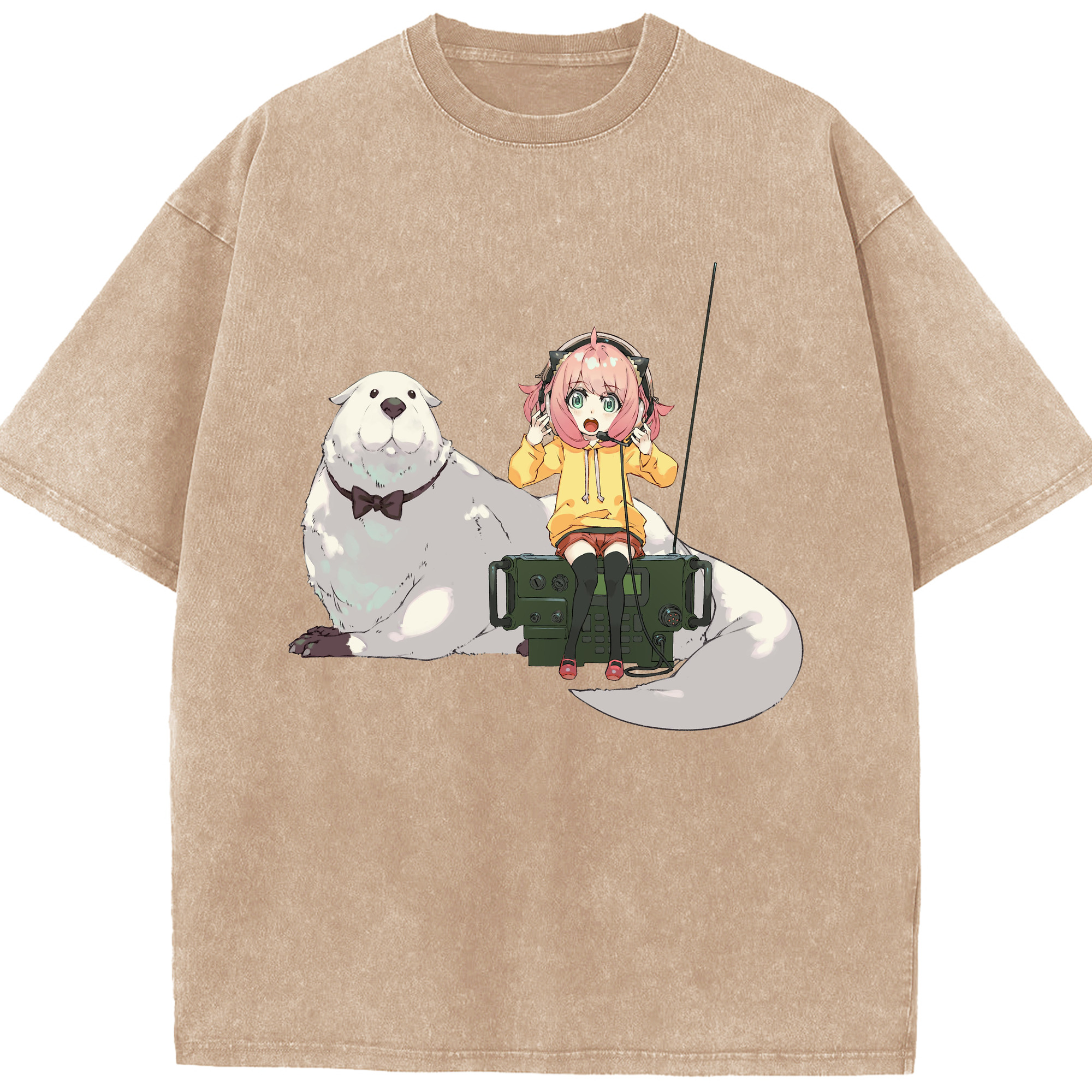 （画像用） SPY×FAMILY间谍家家酒 綿100% ヴィンテージ風 半袖Tシャツ（フロントプリント）