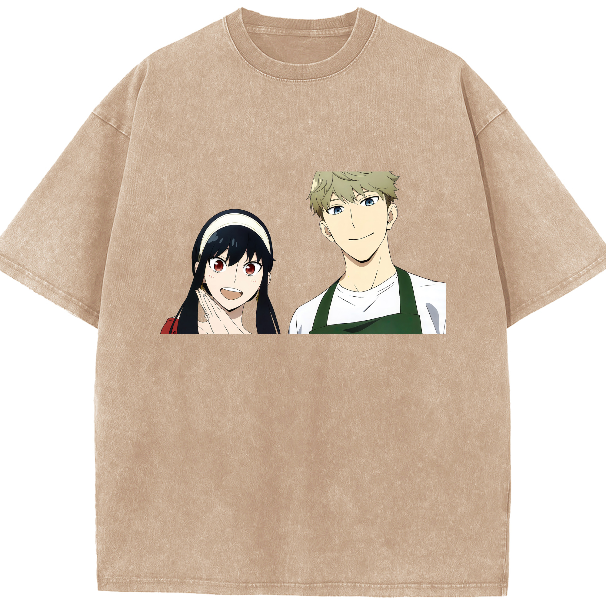 （画像用） SPY×FAMILY间谍家家酒 綿100% ヴィンテージ風 半袖Tシャツ（フロントプリント）