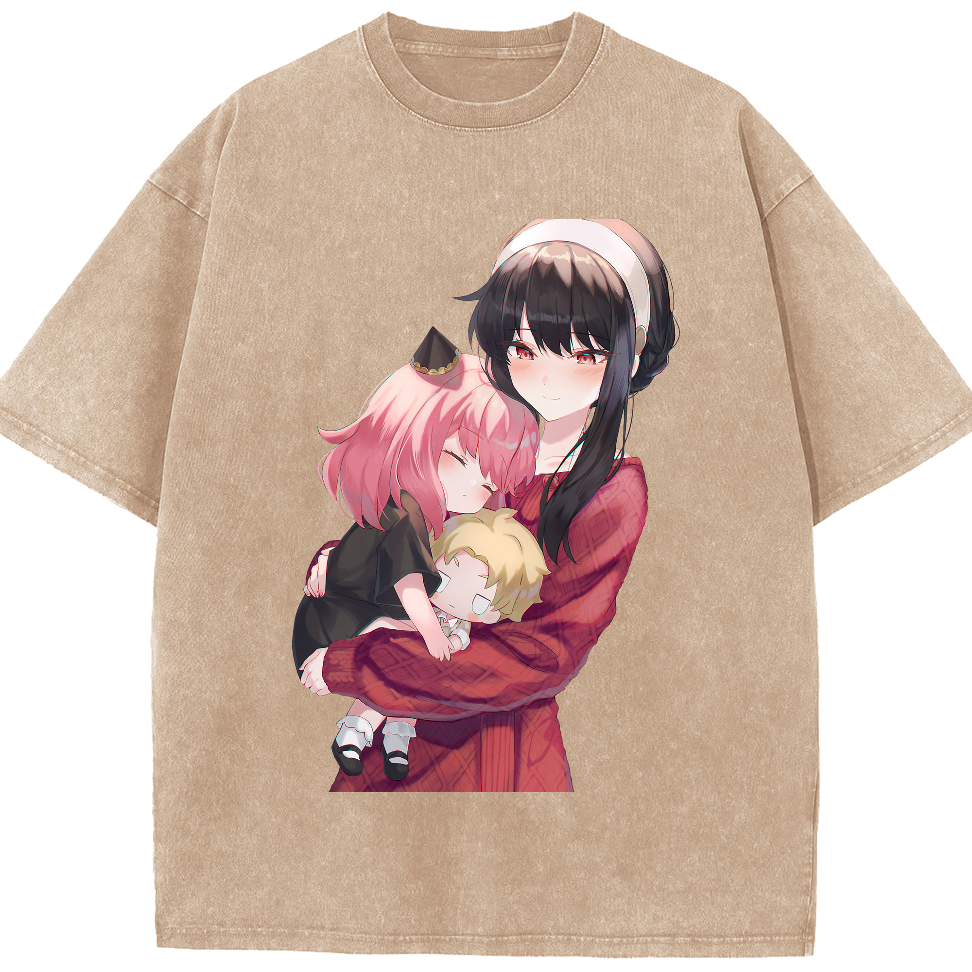 （画像用） SPY×FAMILY间谍家家酒 綿100% ヴィンテージ風 半袖Tシャツ（フロントプリント）