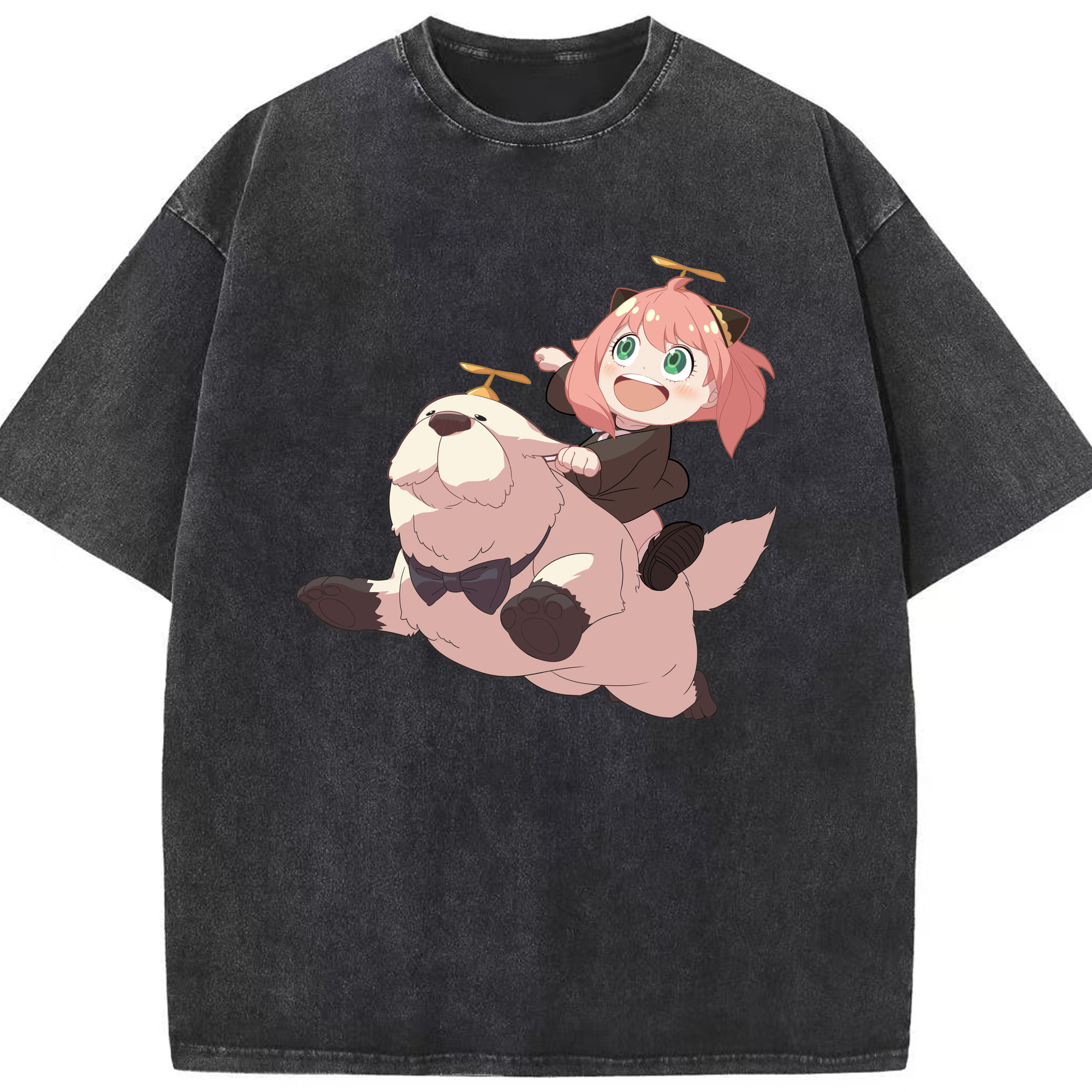 （画像用） SPY×FAMILY间谍家家酒 綿100% ヴィンテージ風 半袖Tシャツ（フロントプリント）