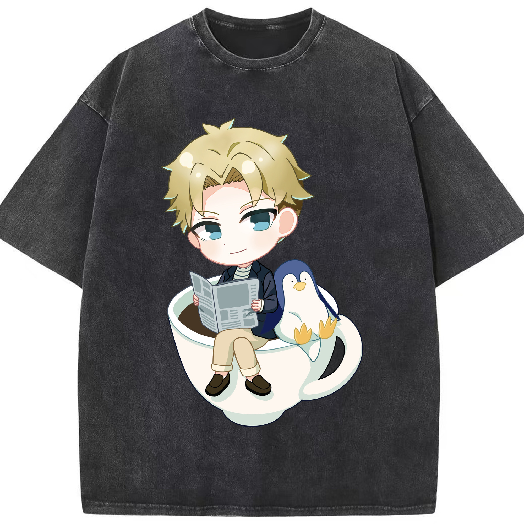 （画像用） SPY×FAMILY间谍家家酒 綿100% ヴィンテージ風 半袖Tシャツ（フロントプリント）