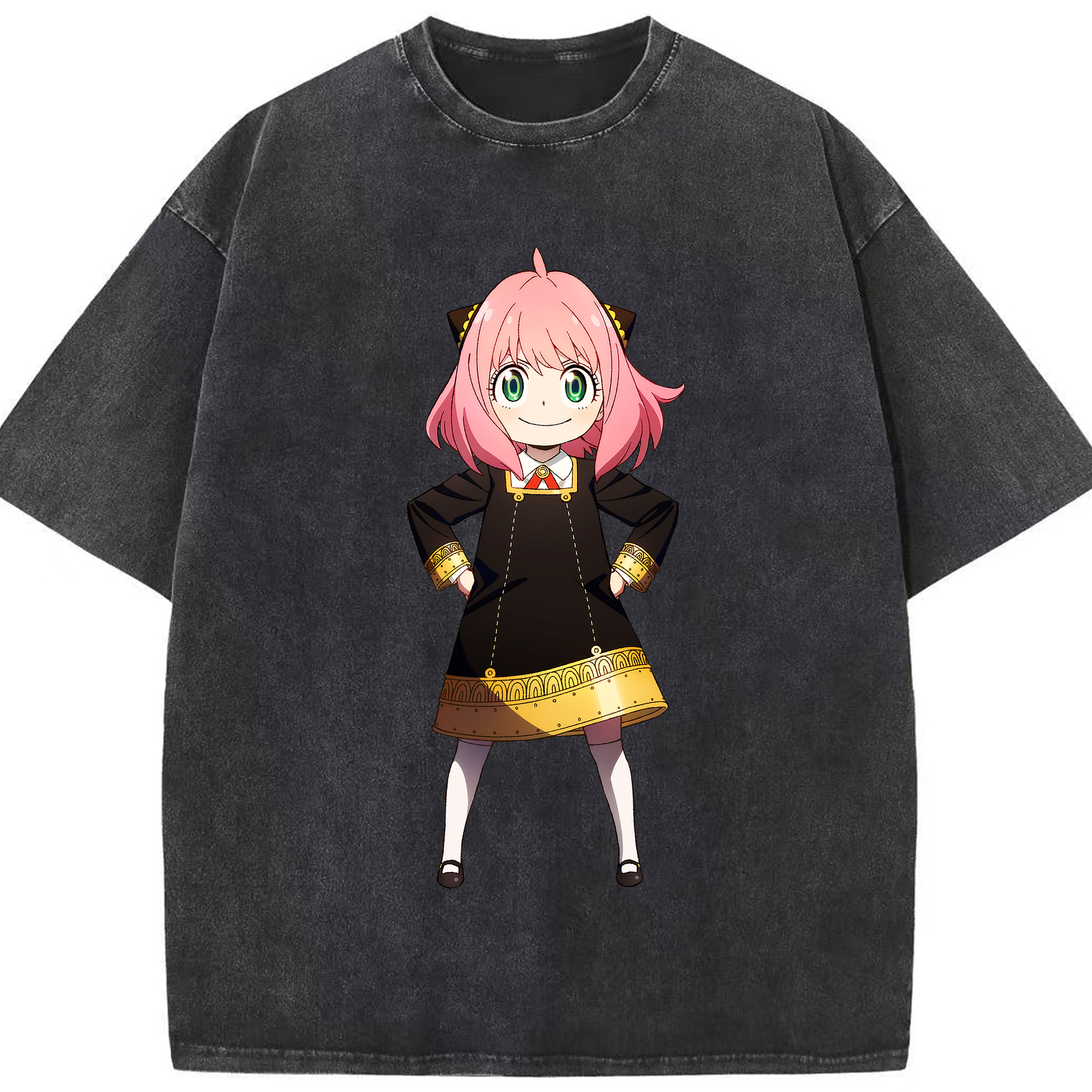 （画像用） SPY×FAMILY间谍家家酒 綿100% ヴィンテージ風 半袖Tシャツ（フロントプリント）