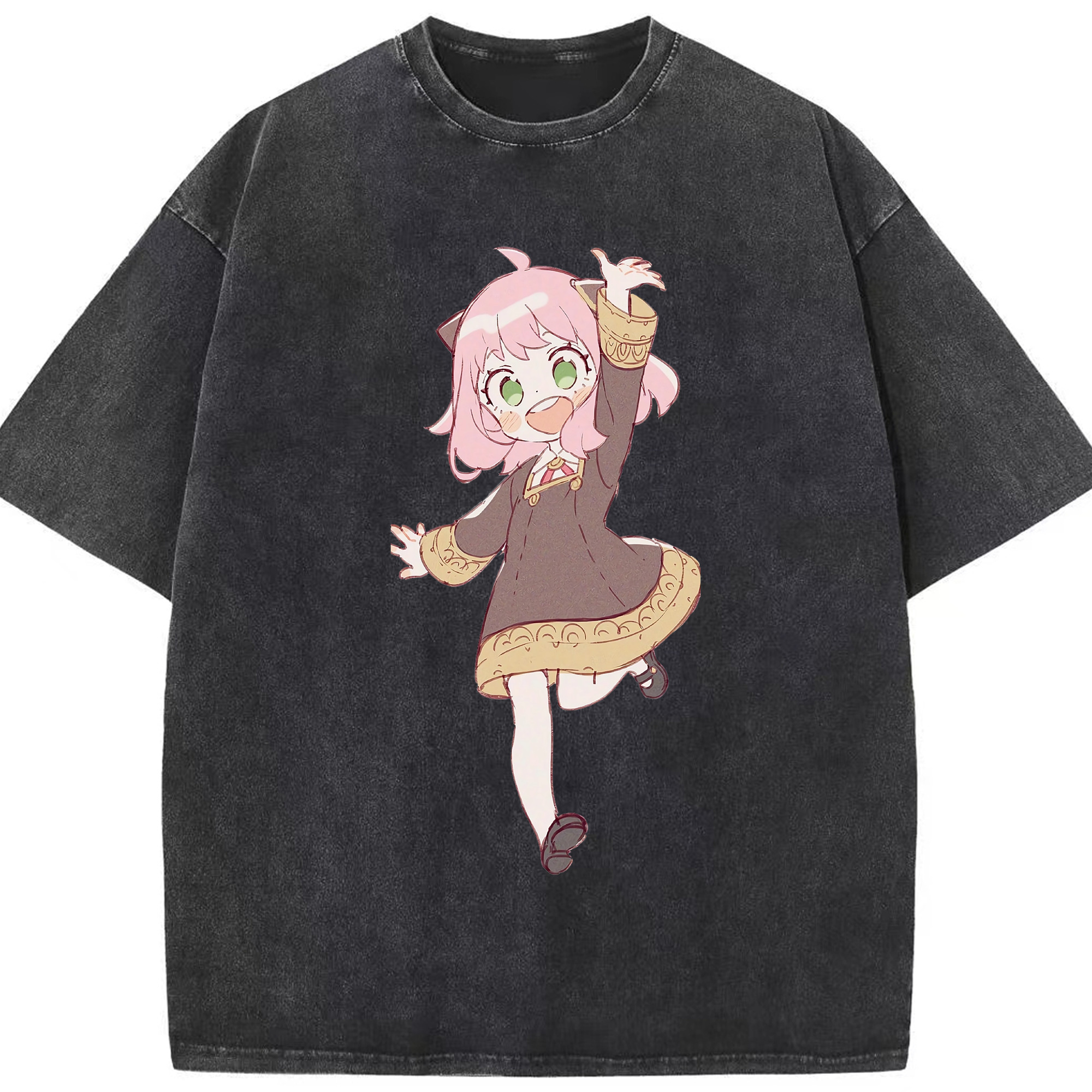 （画像用） SPY×FAMILY间谍家家酒 綿100% ヴィンテージ風 半袖Tシャツ（フロントプリント）