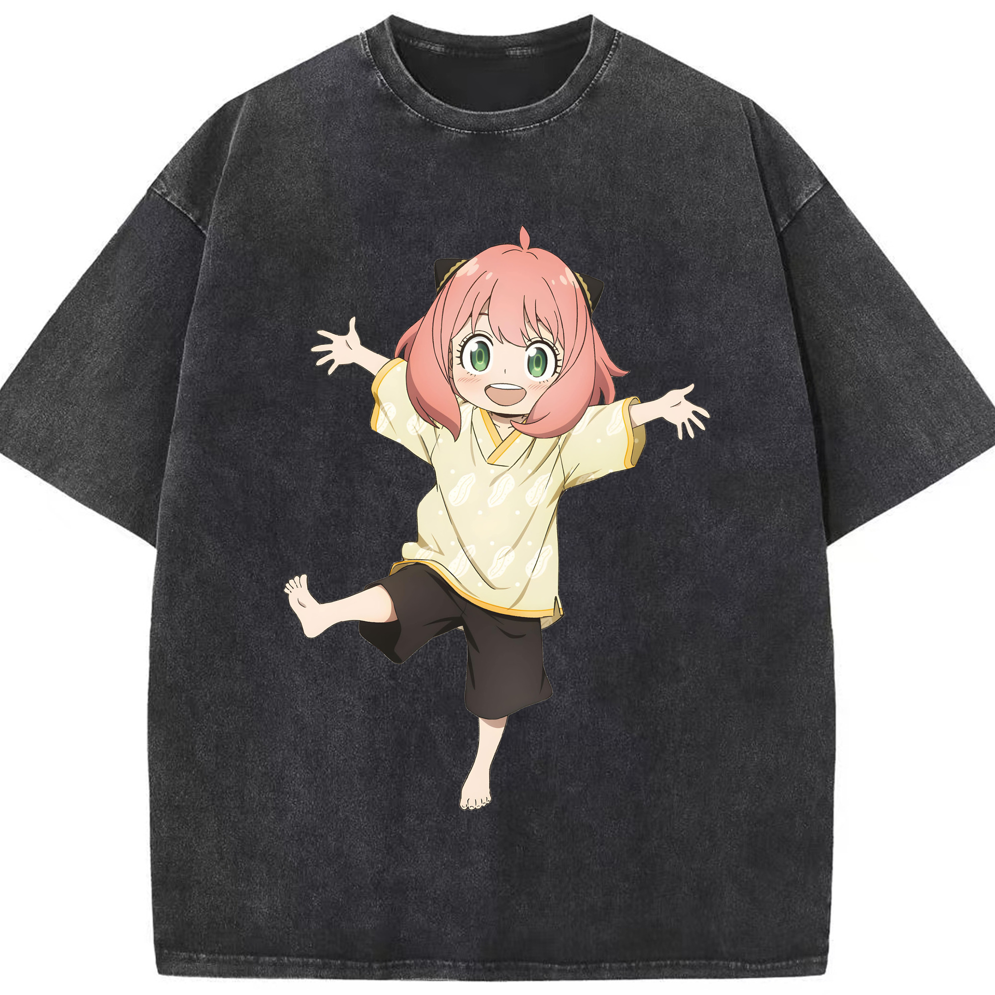 （画像用） SPY×FAMILY间谍家家酒 綿100% ヴィンテージ風 半袖Tシャツ（フロントプリント）