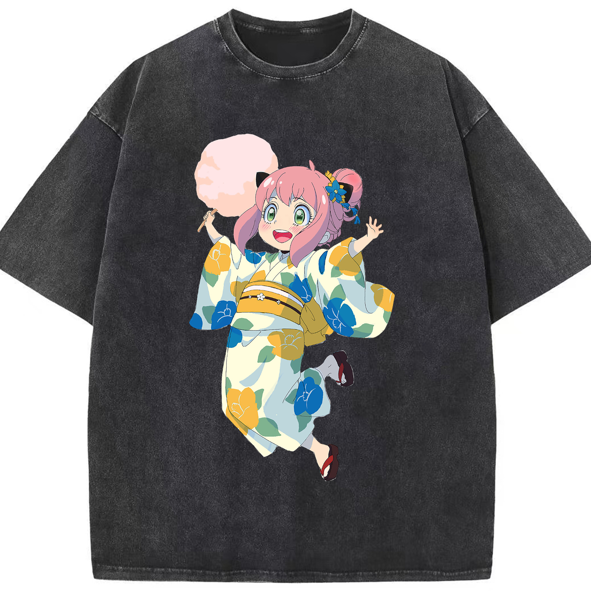 （画像用） SPY×FAMILY间谍家家酒 綿100% ヴィンテージ風 半袖Tシャツ（フロントプリント）