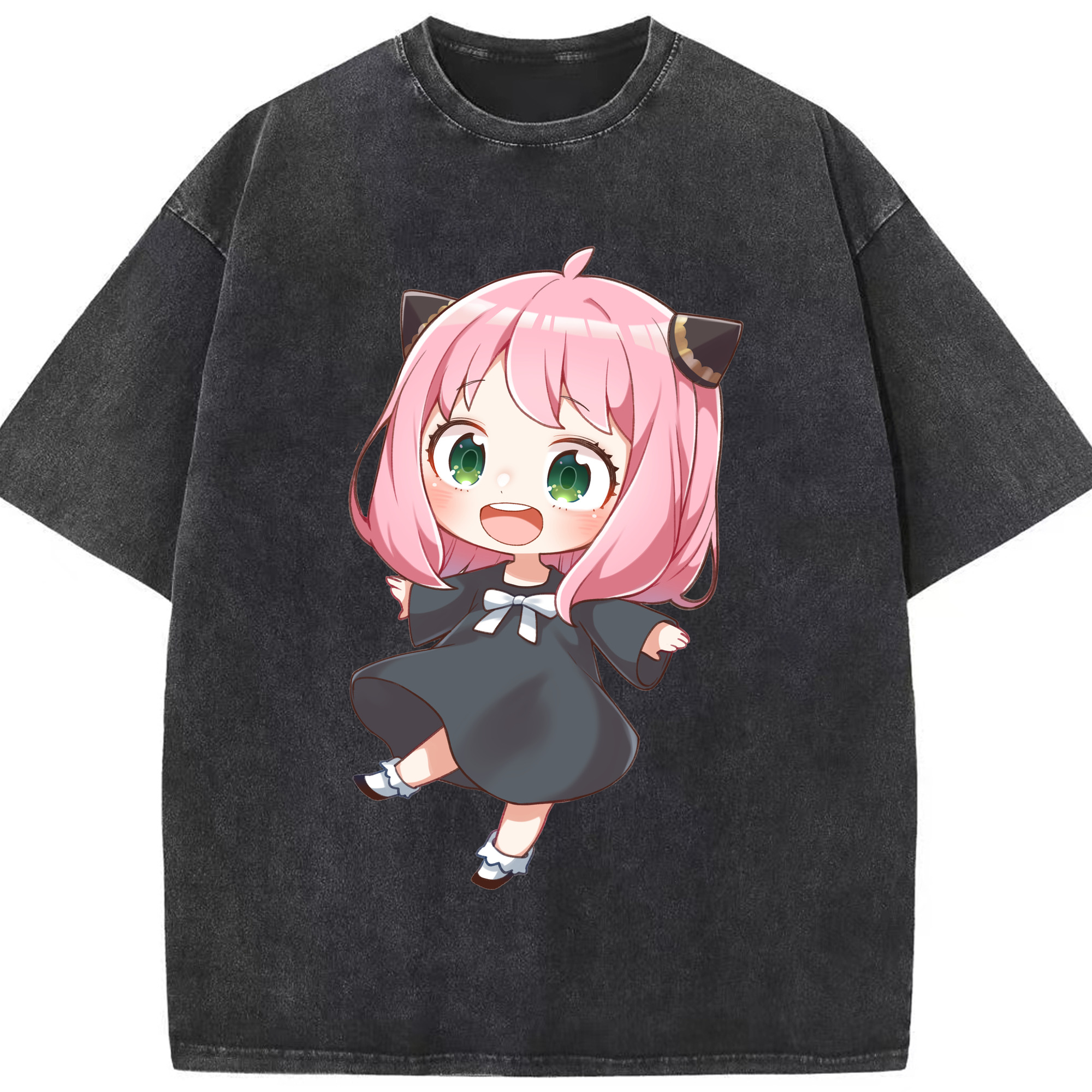 （画像用） SPY×FAMILY间谍家家酒 綿100% ヴィンテージ風 半袖Tシャツ（フロントプリント）