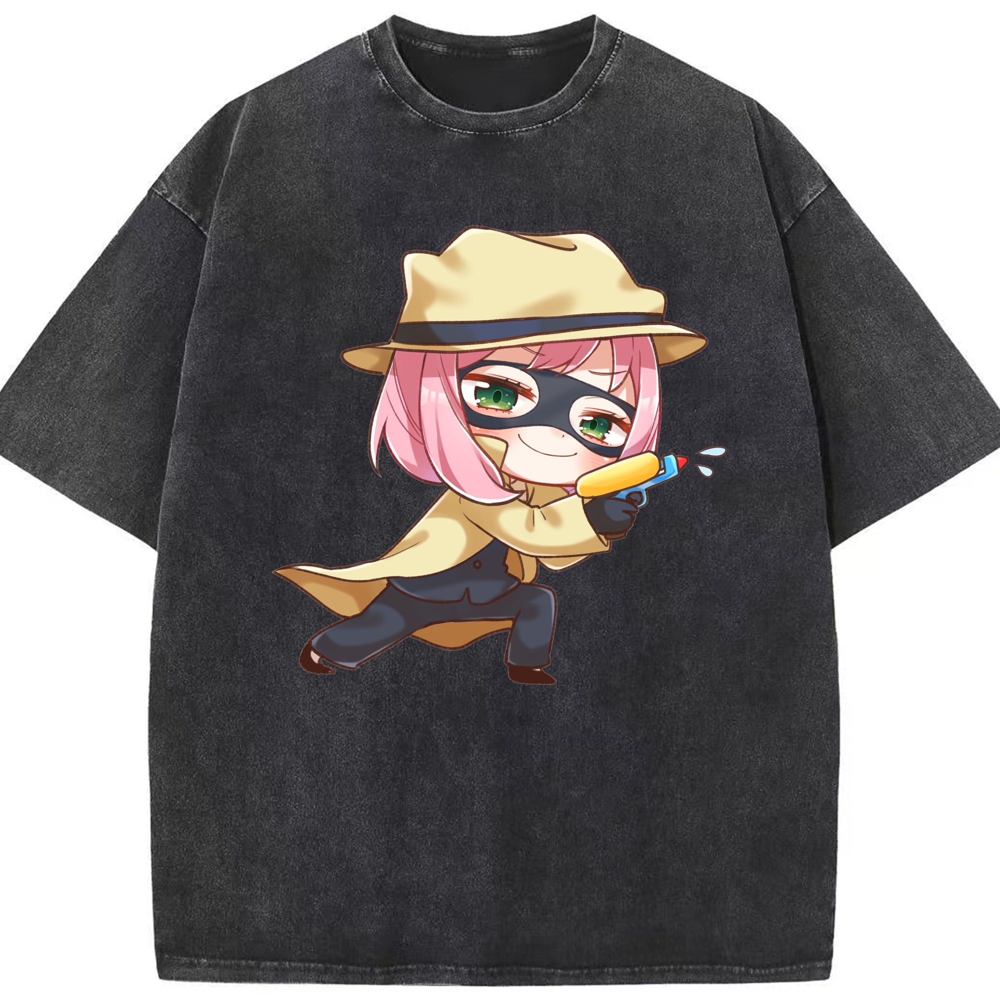 （画像用） SPY×FAMILY间谍家家酒 綿100% ヴィンテージ風 半袖Tシャツ（フロントプリント）