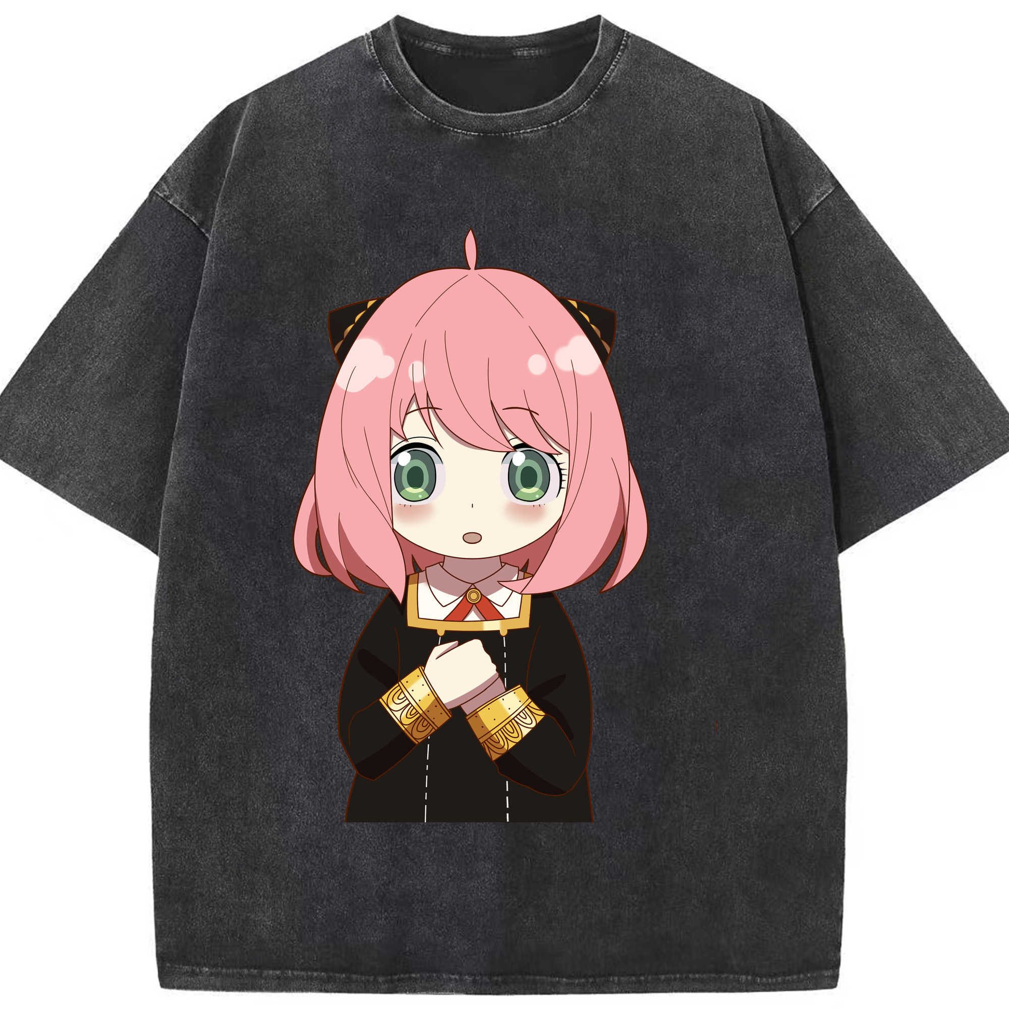 （画像用） SPY×FAMILY间谍家家酒 綿100% ヴィンテージ風 半袖Tシャツ（フロントプリント）