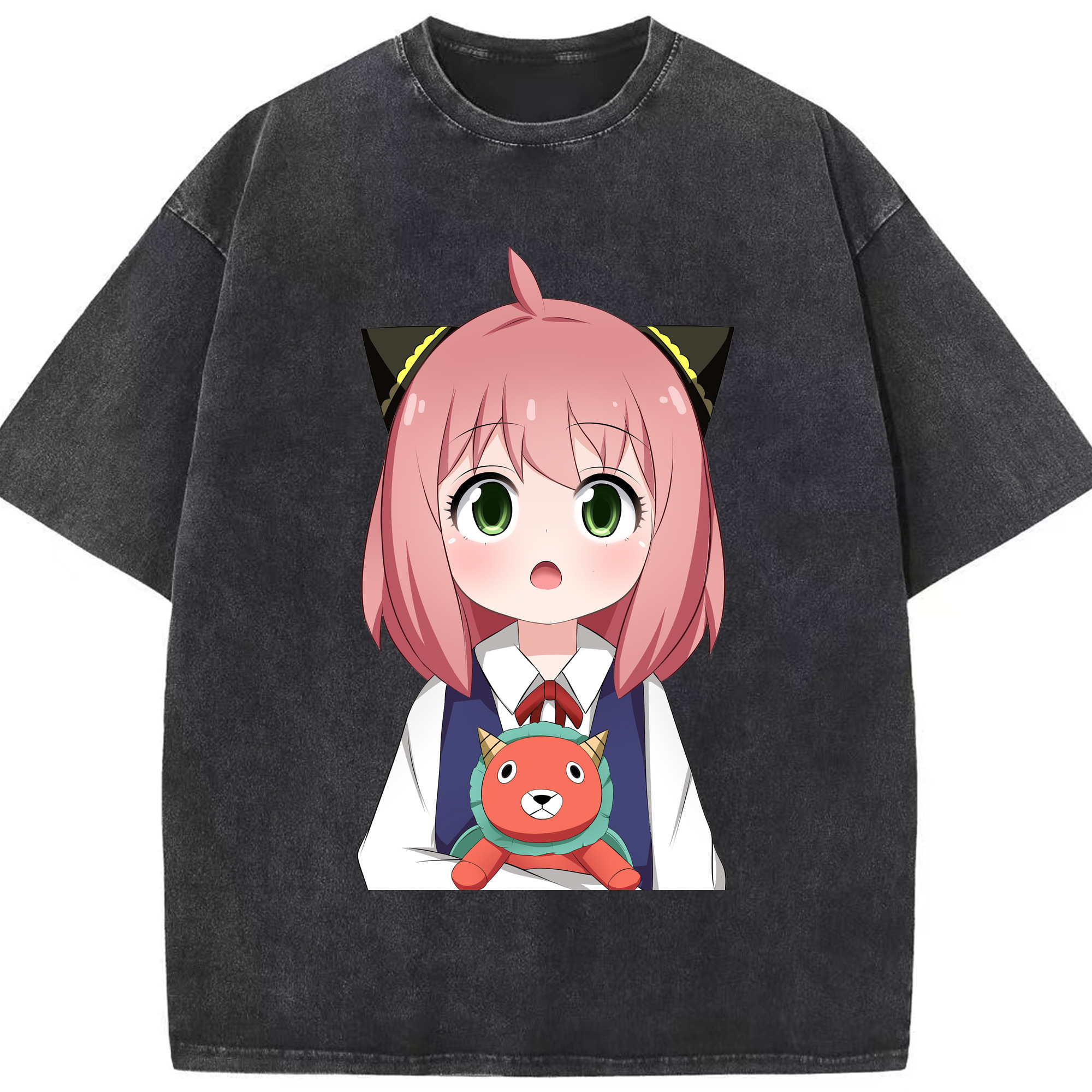 （画像用） SPY×FAMILY间谍家家酒 綿100% ヴィンテージ風 半袖Tシャツ（フロントプリント）