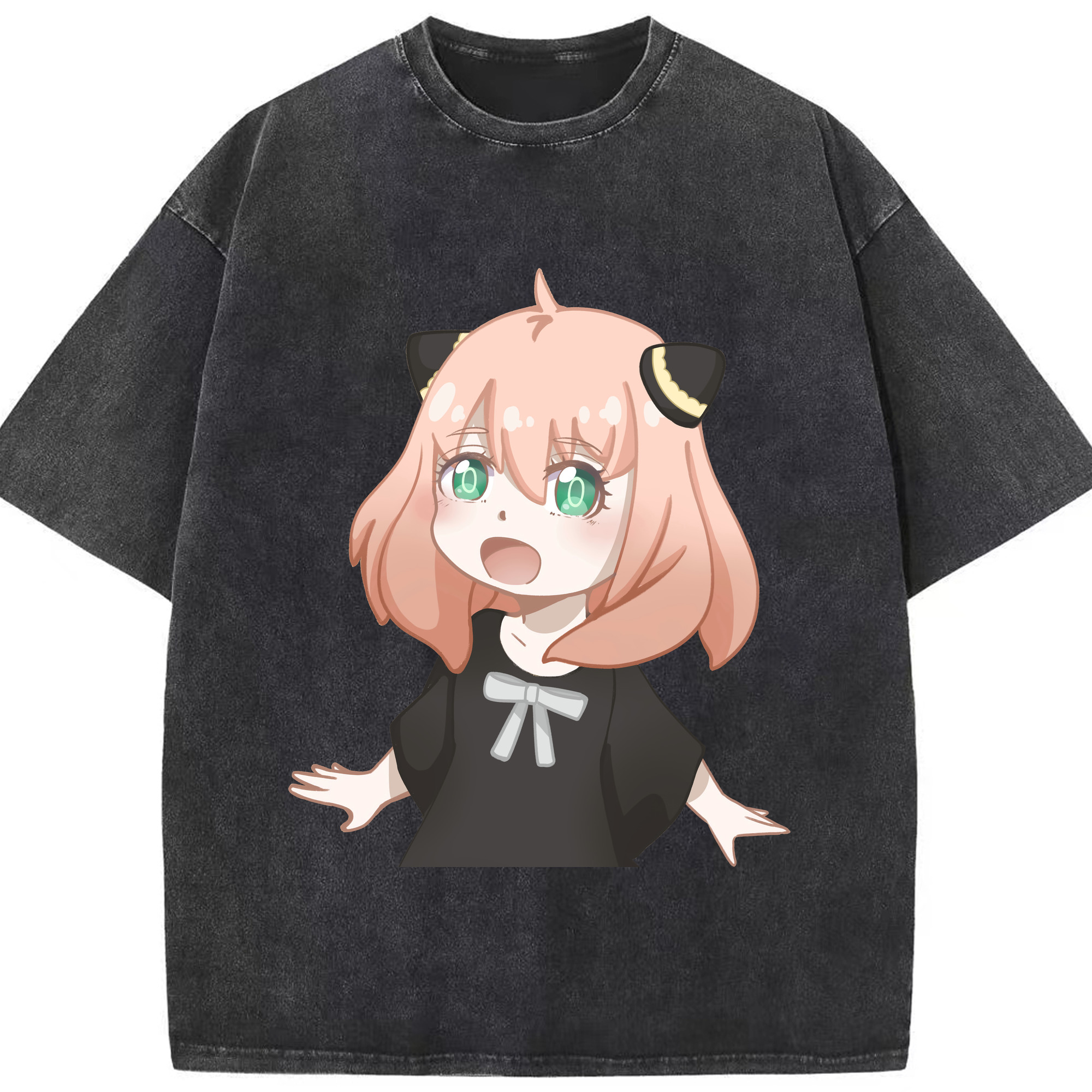 （画像用） SPY×FAMILY间谍家家酒 綿100% ヴィンテージ風 半袖Tシャツ（フロントプリント）