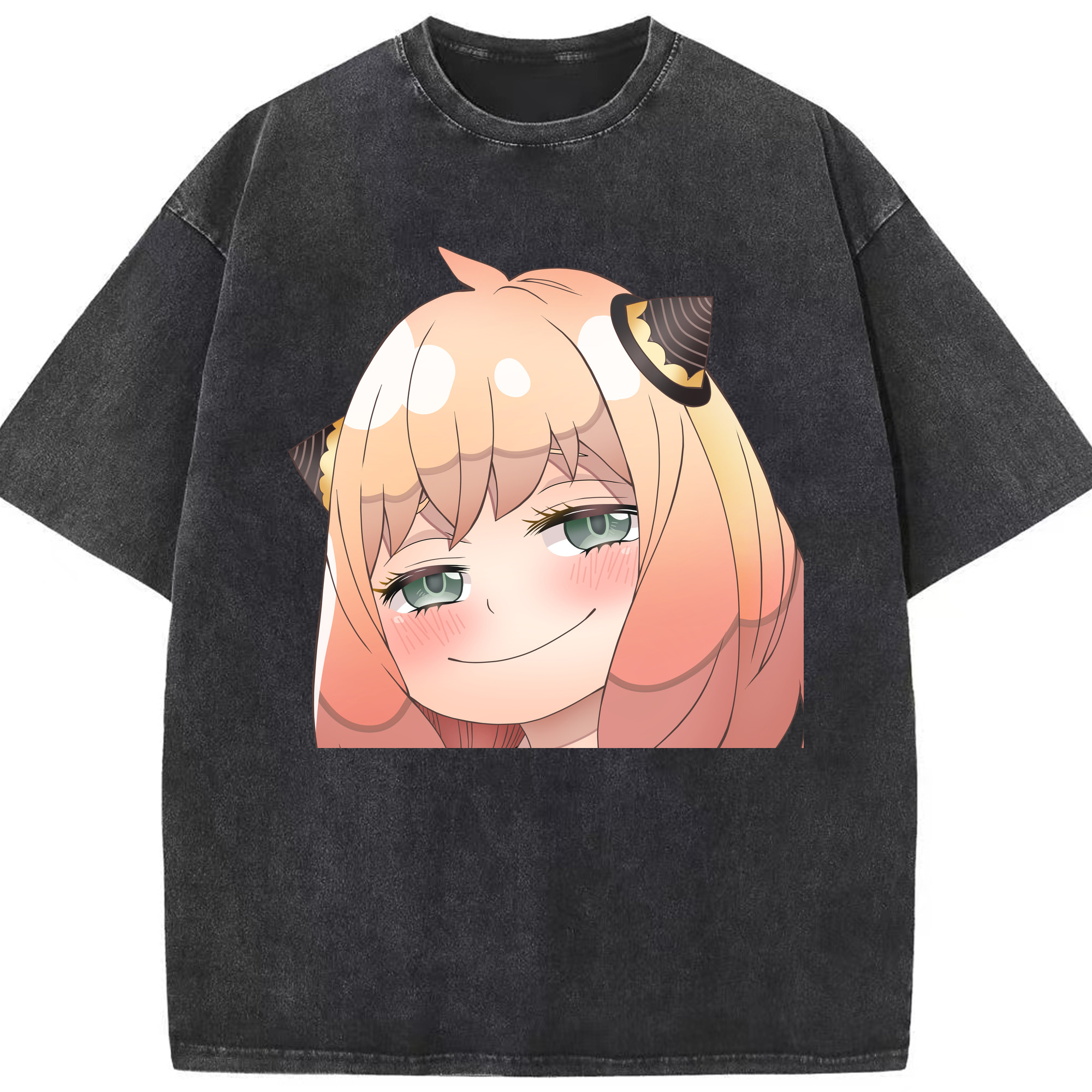 （画像用） SPY×FAMILY间谍家家酒 綿100% ヴィンテージ風 半袖Tシャツ（フロントプリント）