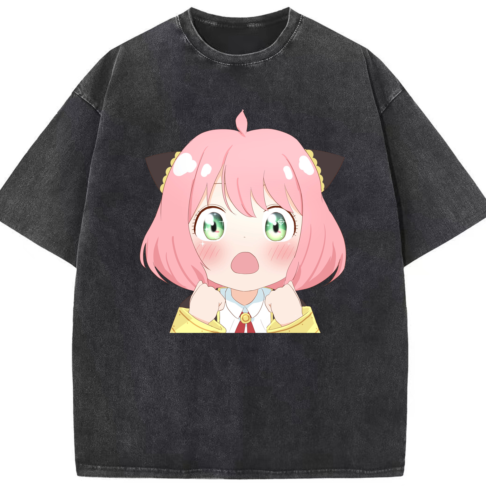 （画像用） SPY×FAMILY间谍家家酒 綿100% ヴィンテージ風 半袖Tシャツ（フロントプリント）