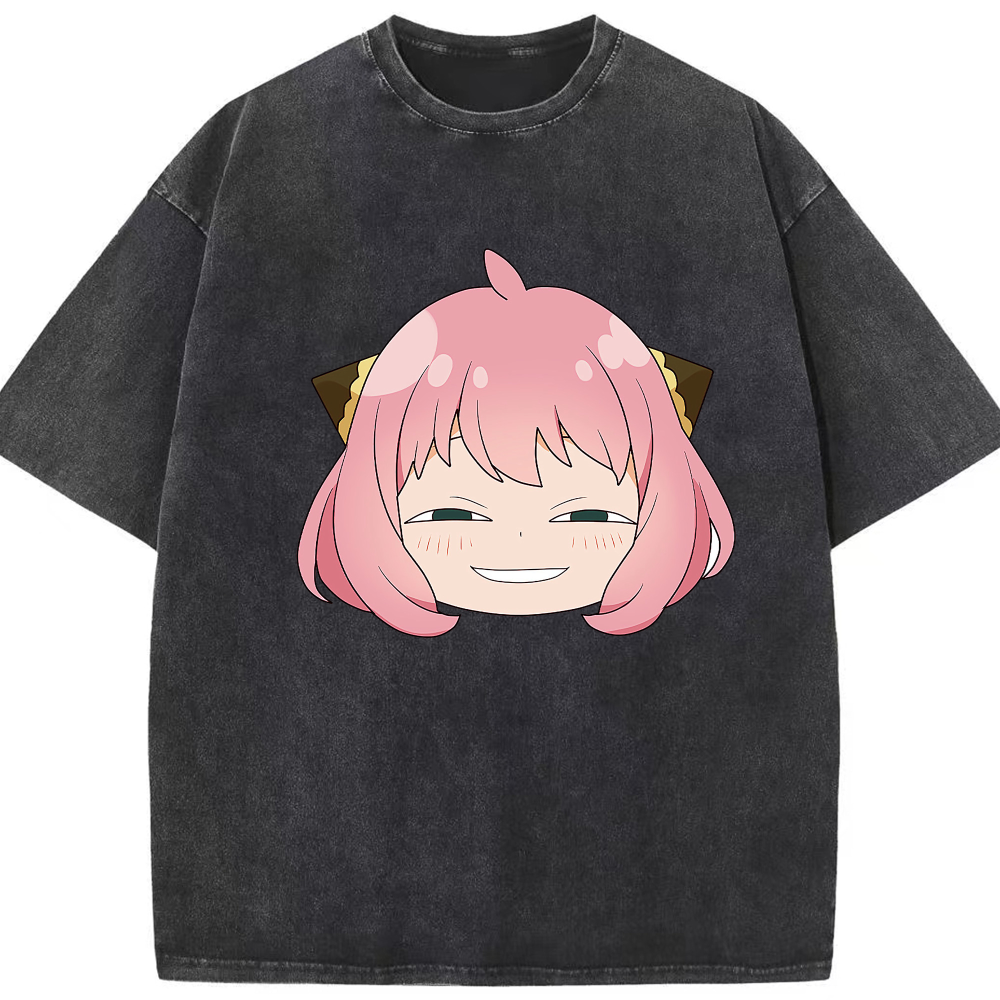 （画像用） SPY×FAMILY间谍家家酒 綿100% ヴィンテージ風 半袖Tシャツ（フロントプリント）