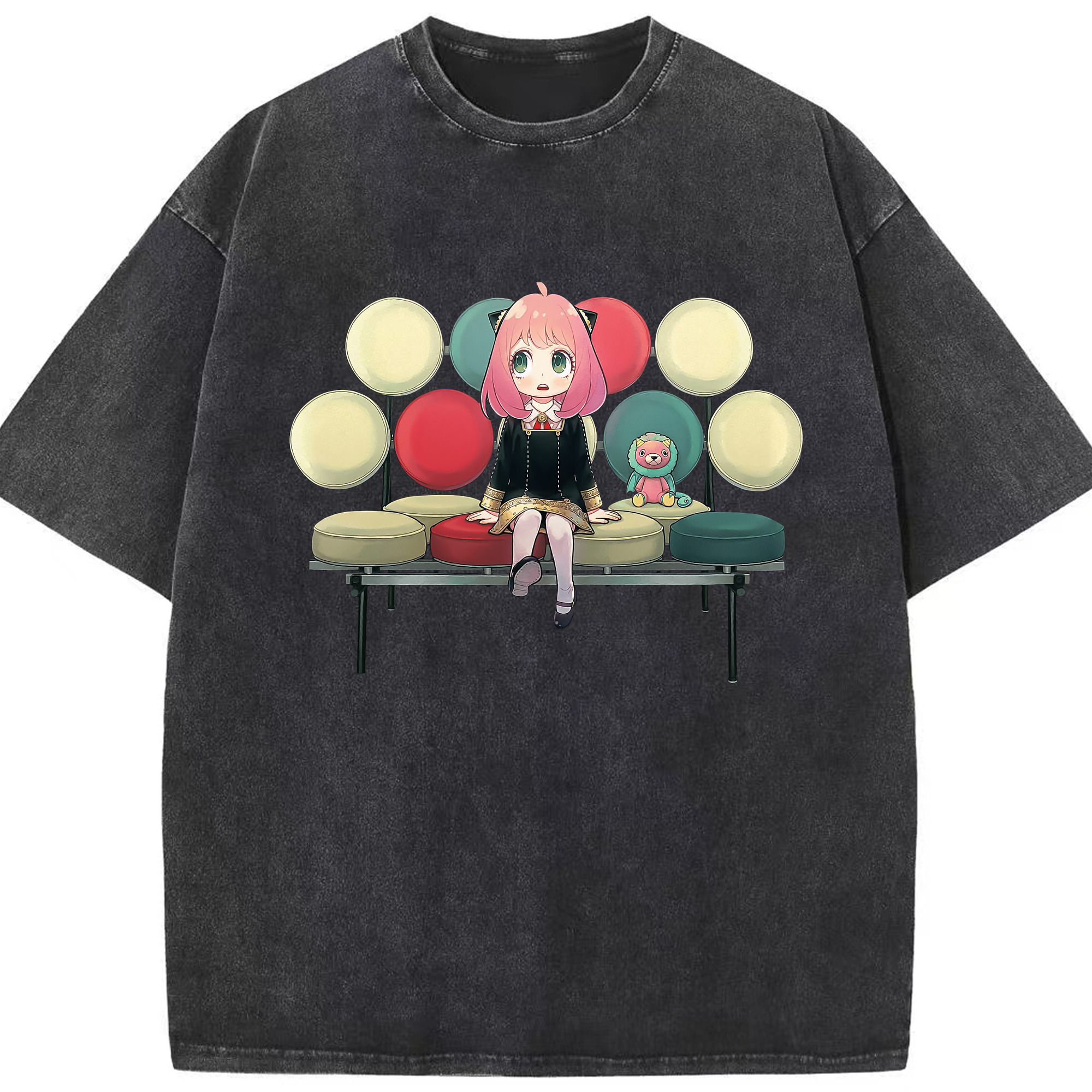 （画像用） SPY×FAMILY间谍家家酒 綿100% ヴィンテージ風 半袖Tシャツ（フロントプリント）