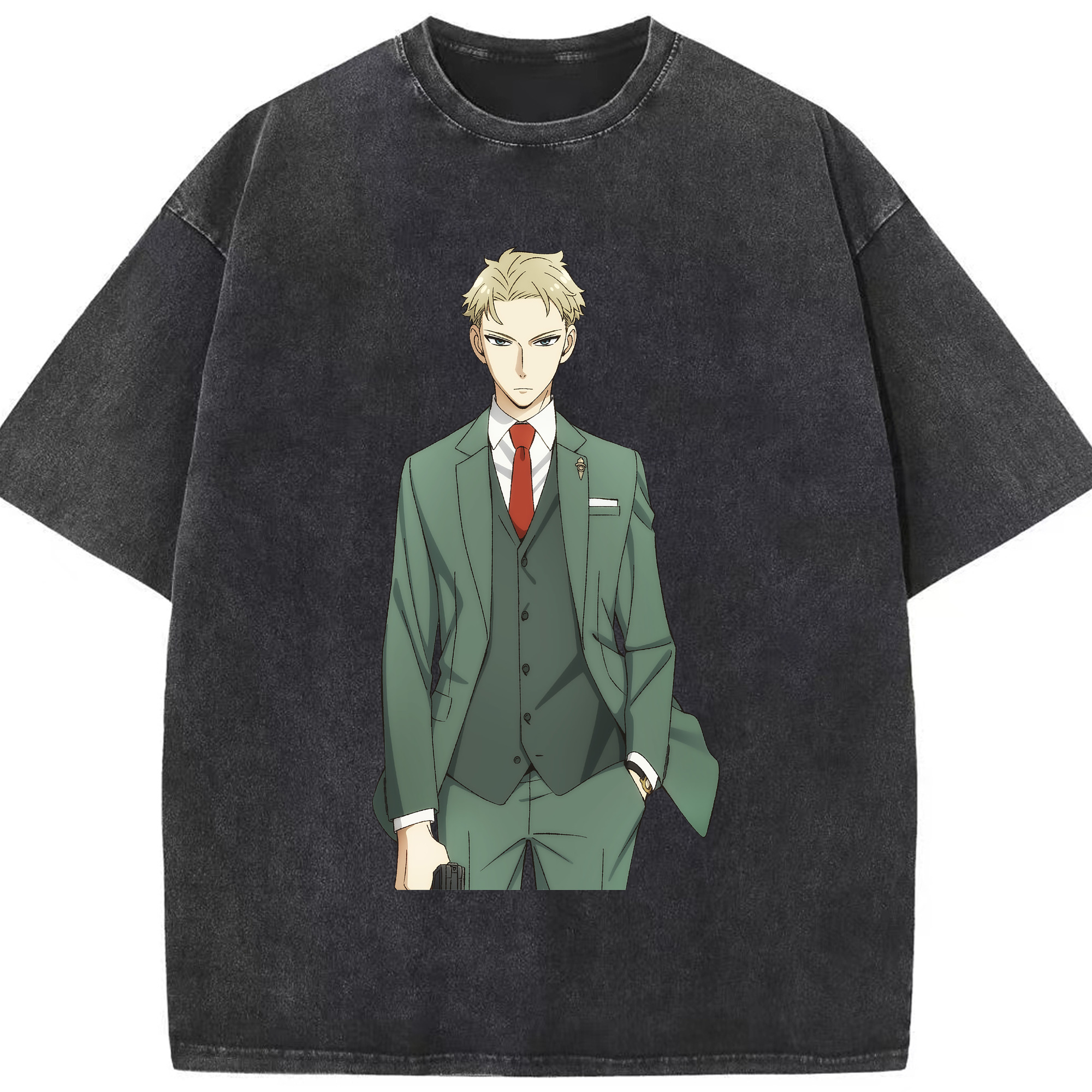 （画像用） SPY×FAMILY间谍家家酒 綿100% ヴィンテージ風 半袖Tシャツ（フロントプリント）