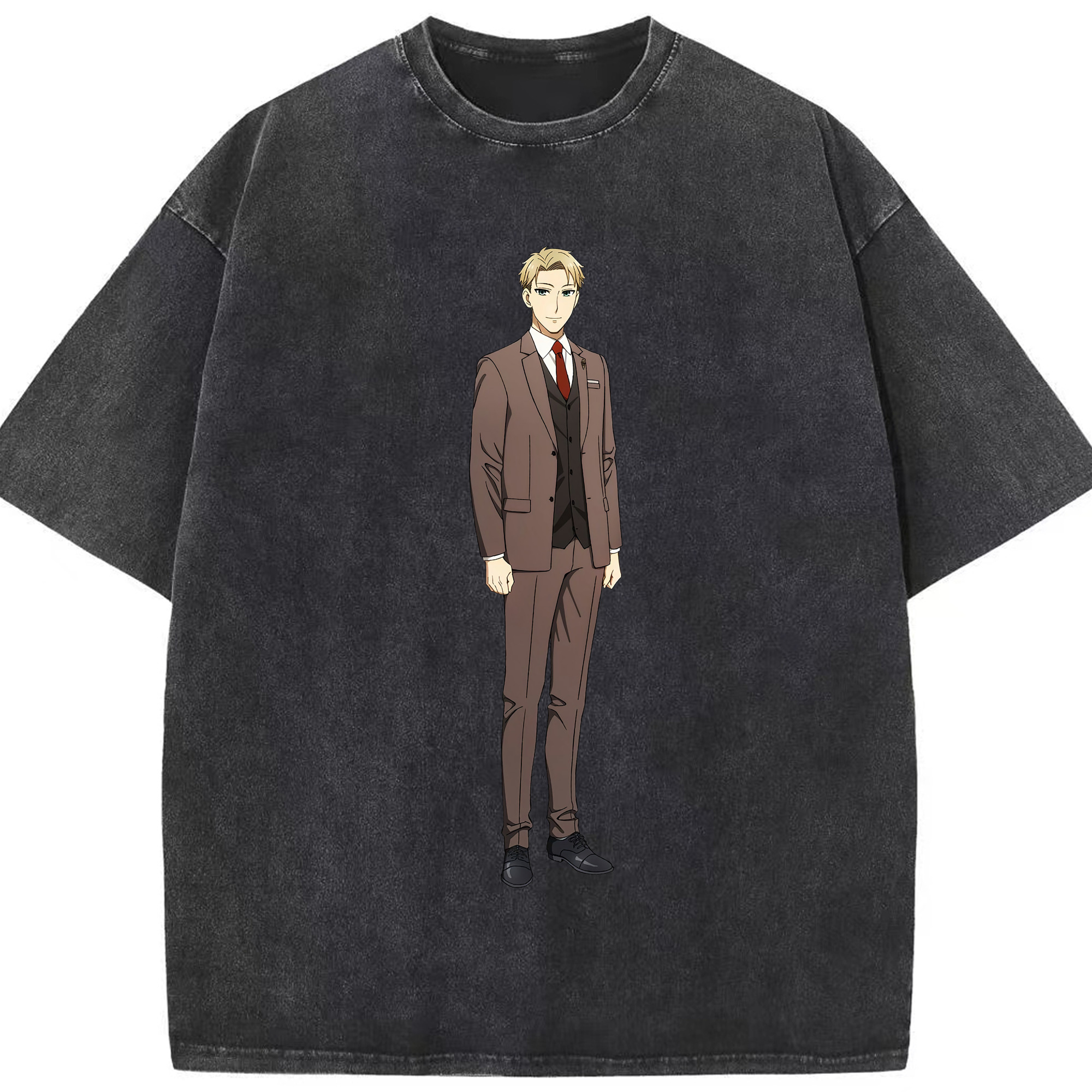 （画像用） SPY×FAMILY间谍家家酒 綿100% ヴィンテージ風 半袖Tシャツ（フロントプリント）