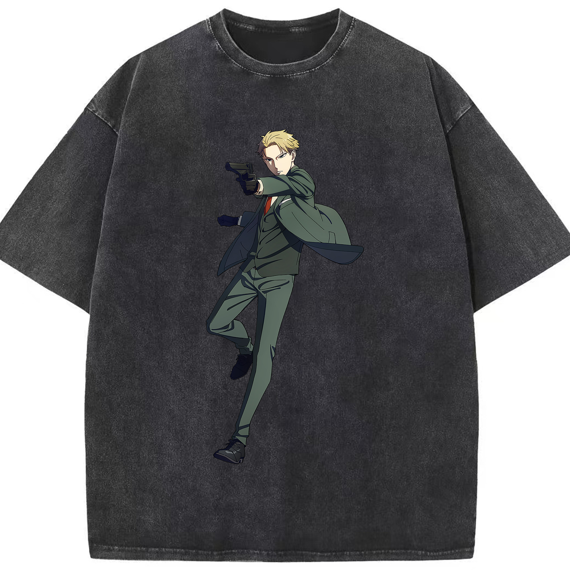 （画像用） SPY×FAMILY间谍家家酒 綿100% ヴィンテージ風 半袖Tシャツ（フロントプリント）