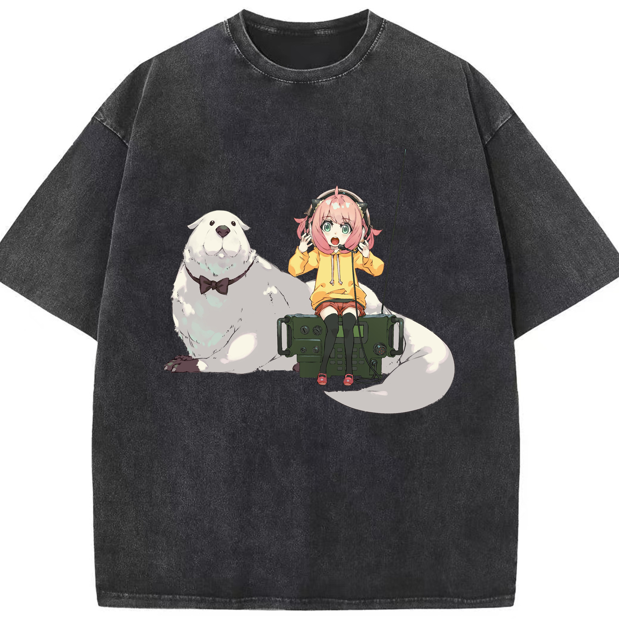 （画像用） SPY×FAMILY间谍家家酒 綿100% ヴィンテージ風 半袖Tシャツ（フロントプリント）