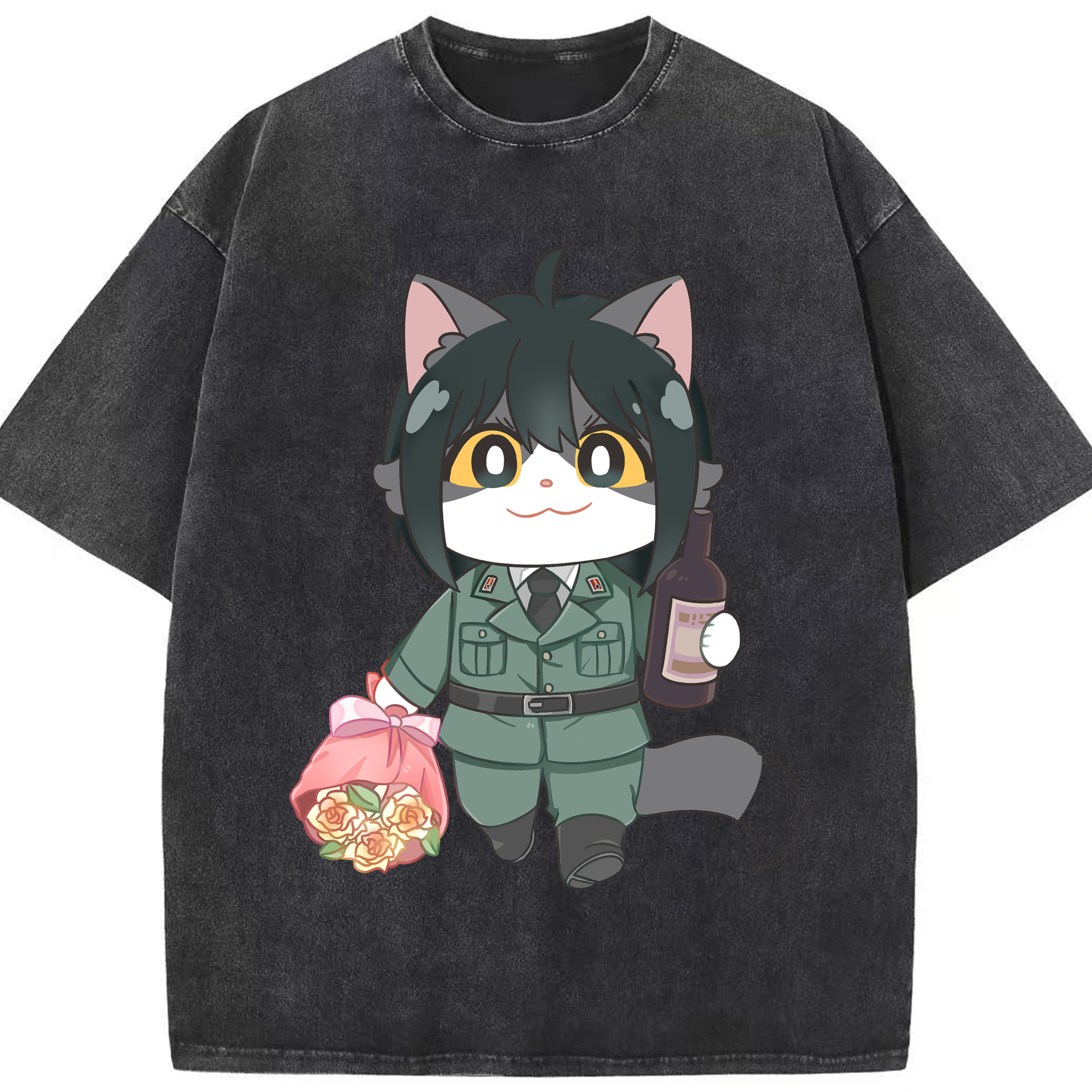（画像用） SPY×FAMILY间谍家家酒 綿100% ヴィンテージ風 半袖Tシャツ（フロントプリント）