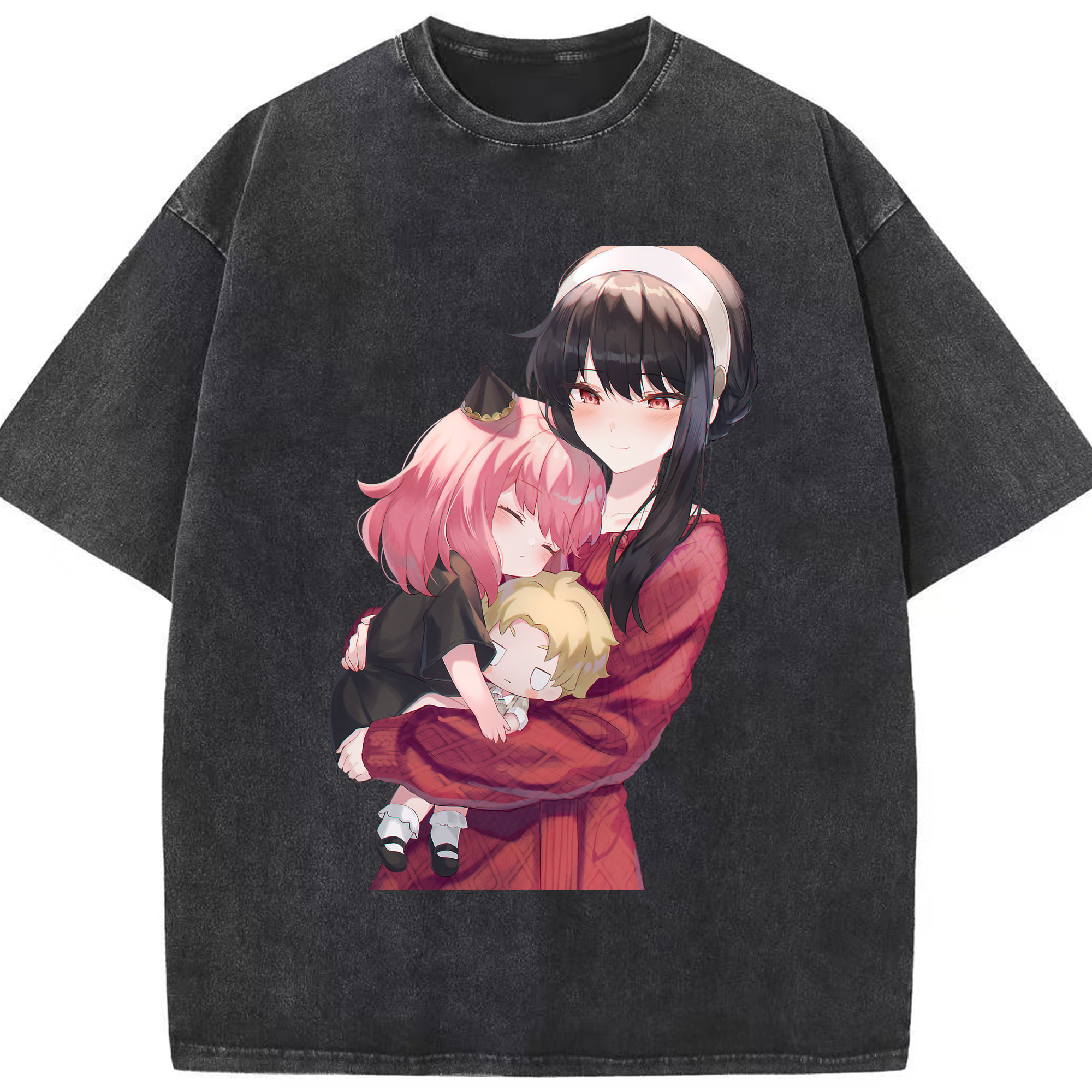 （画像用） SPY×FAMILY间谍家家酒 綿100% ヴィンテージ風 半袖Tシャツ（フロントプリント）