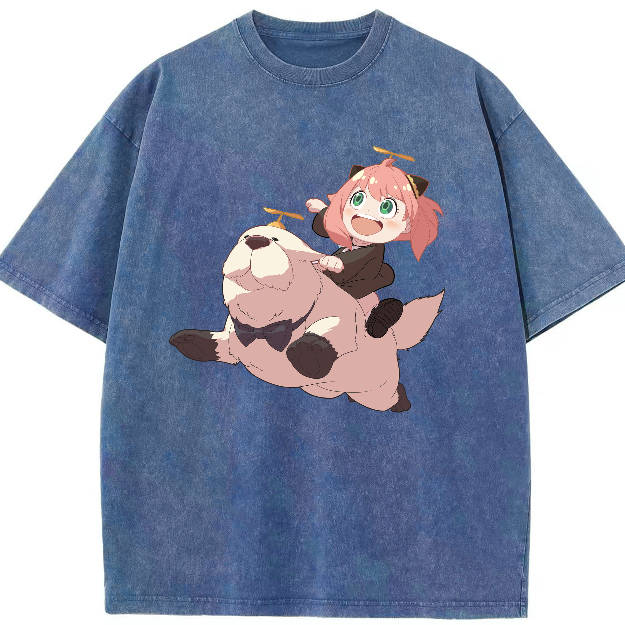 （画像用） SPY×FAMILY间谍家家酒 綿100% ヴィンテージ風 半袖Tシャツ（フロントプリント）
