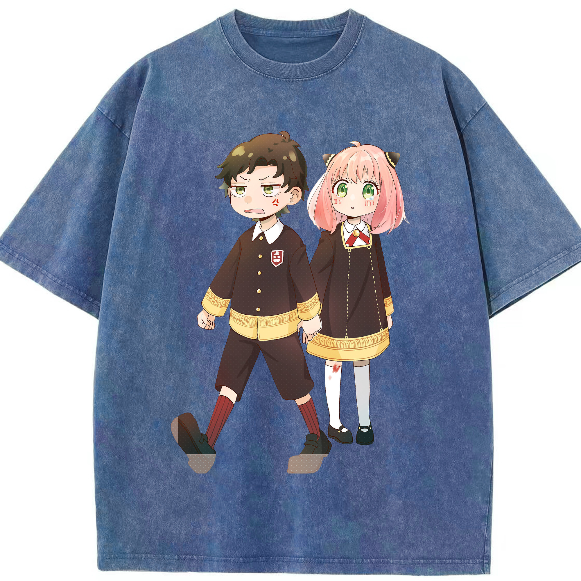 （画像用） SPY×FAMILY间谍家家酒 綿100% ヴィンテージ風 半袖Tシャツ（フロントプリント）