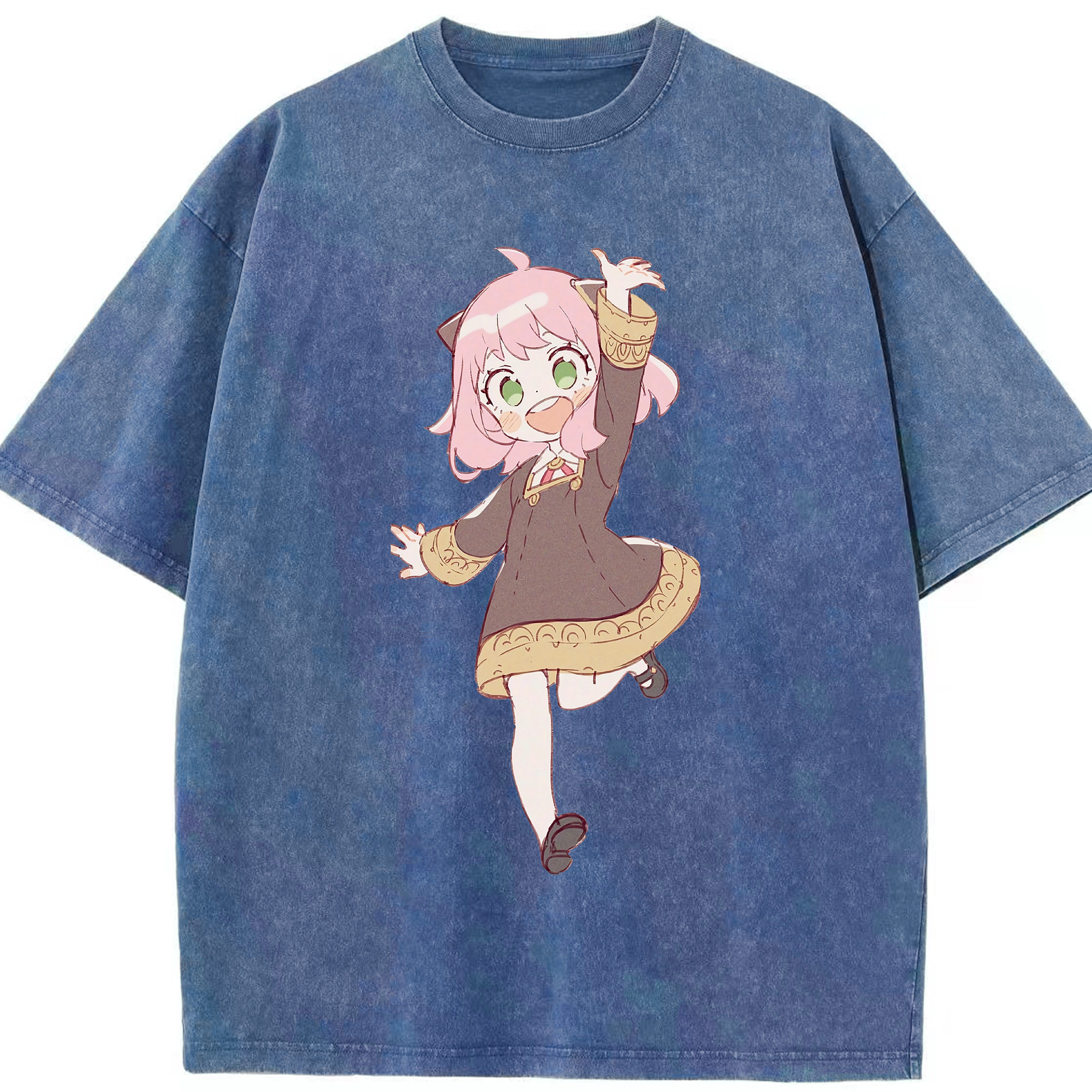 （画像用） SPY×FAMILY间谍家家酒 綿100% ヴィンテージ風 半袖Tシャツ（フロントプリント）