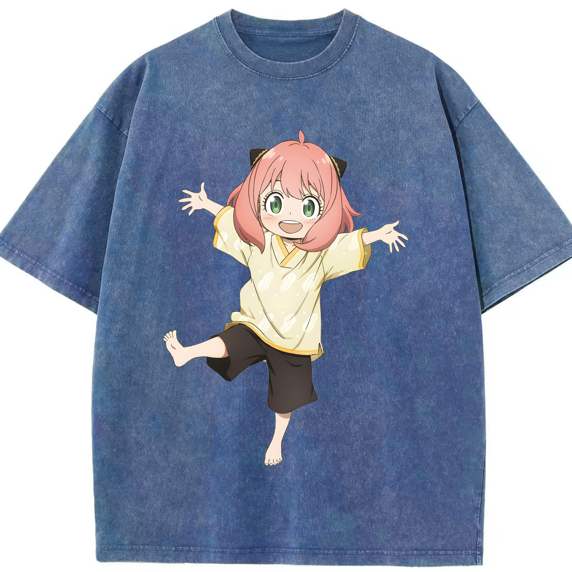 （画像用） SPY×FAMILY间谍家家酒 綿100% ヴィンテージ風 半袖Tシャツ（フロントプリント）