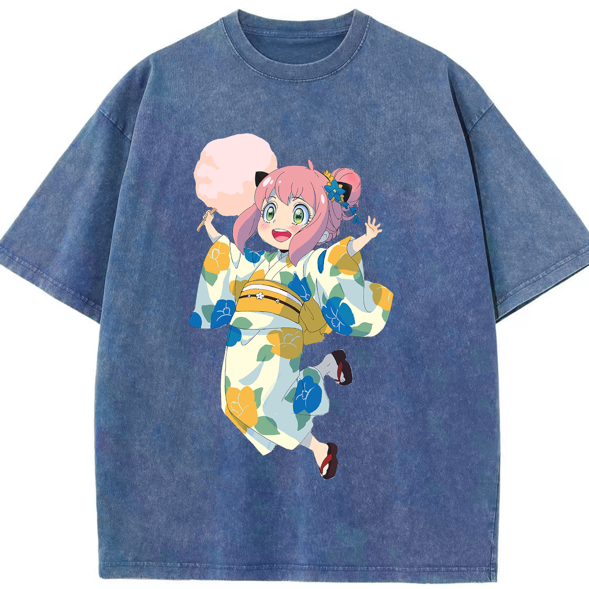 （画像用） SPY×FAMILY间谍家家酒 綿100% ヴィンテージ風 半袖Tシャツ（フロントプリント）