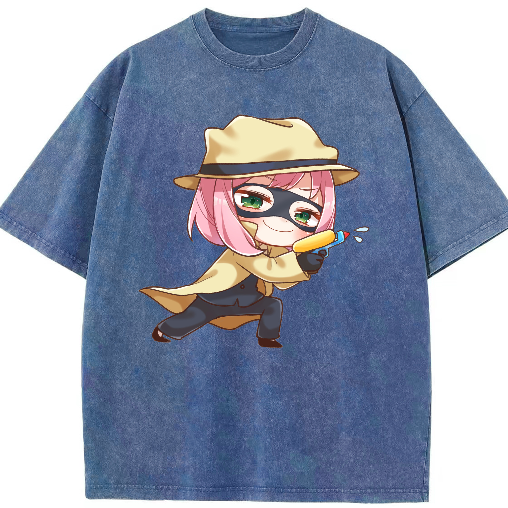 （画像用） SPY×FAMILY间谍家家酒 綿100% ヴィンテージ風 半袖Tシャツ（フロントプリント）