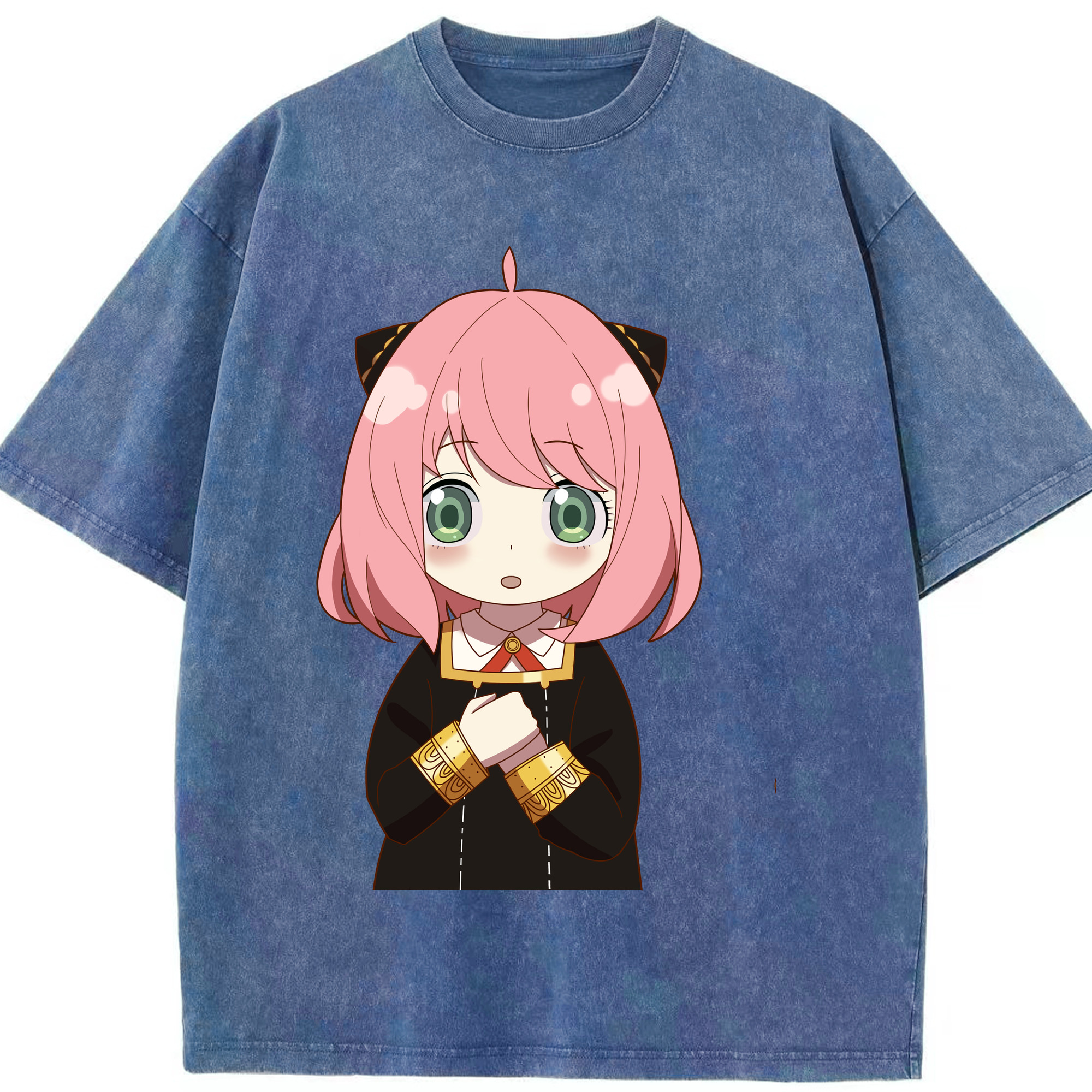 （画像用） SPY×FAMILY间谍家家酒 綿100% ヴィンテージ風 半袖Tシャツ（フロントプリント）