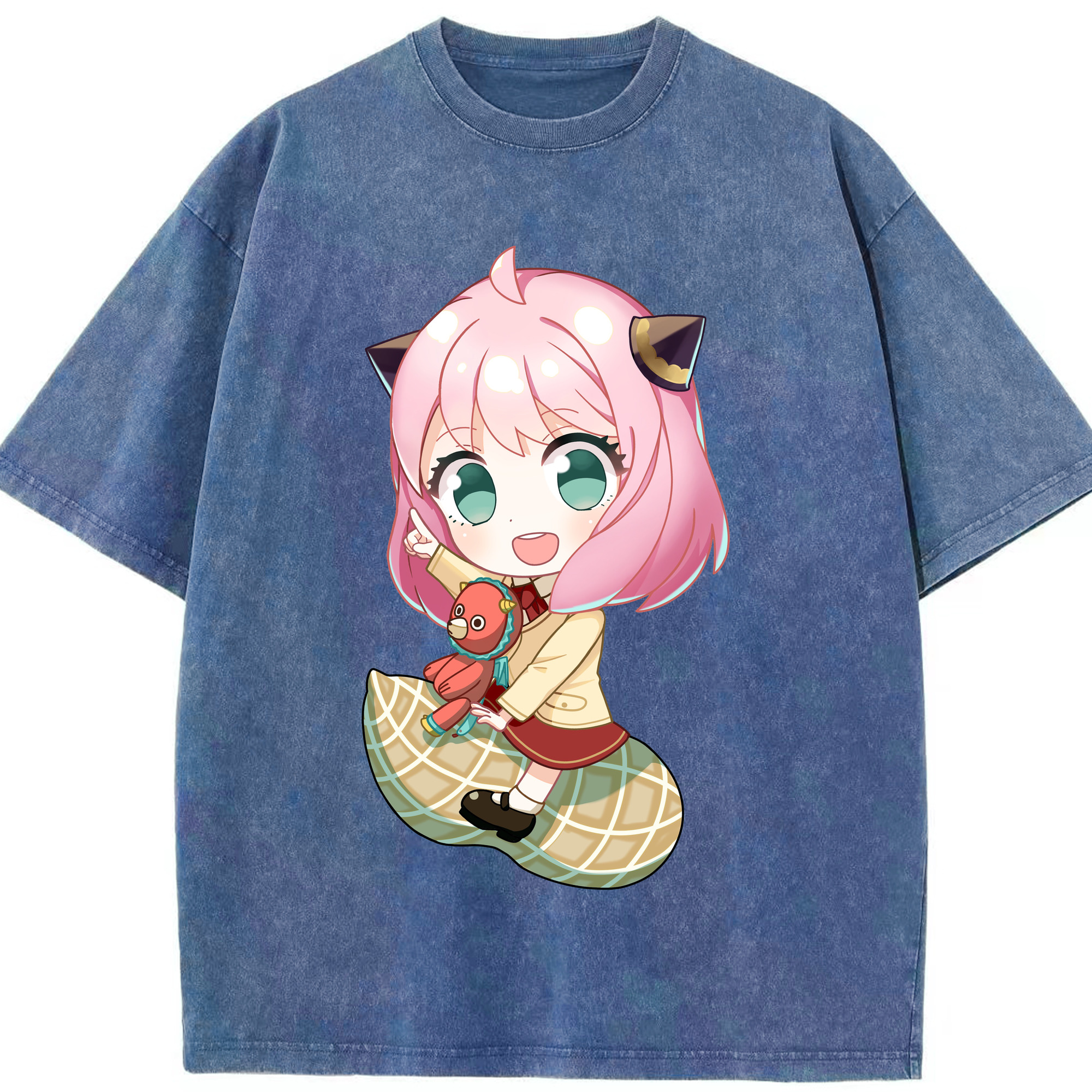 （画像用） SPY×FAMILY间谍家家酒 綿100% ヴィンテージ風 半袖Tシャツ（フロントプリント）