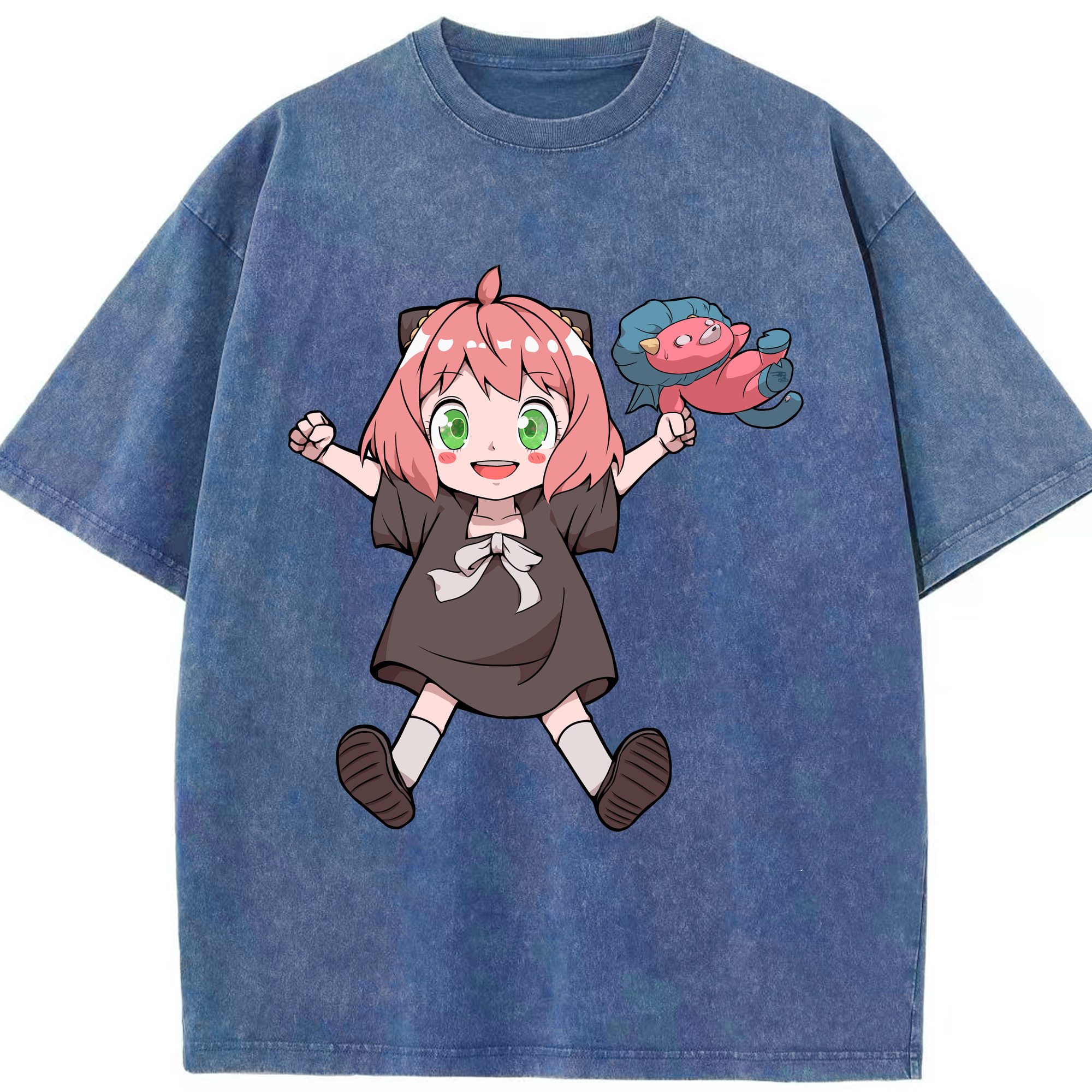 （画像用） SPY×FAMILY间谍家家酒 綿100% ヴィンテージ風 半袖Tシャツ（フロントプリント）