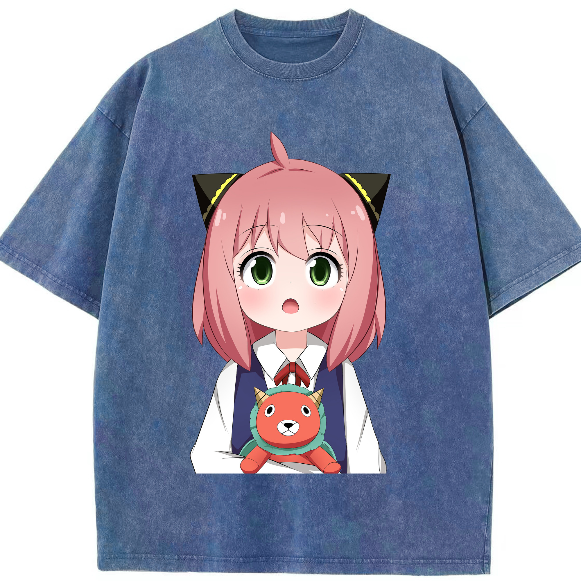 （画像用） SPY×FAMILY间谍家家酒 綿100% ヴィンテージ風 半袖Tシャツ（フロントプリント）