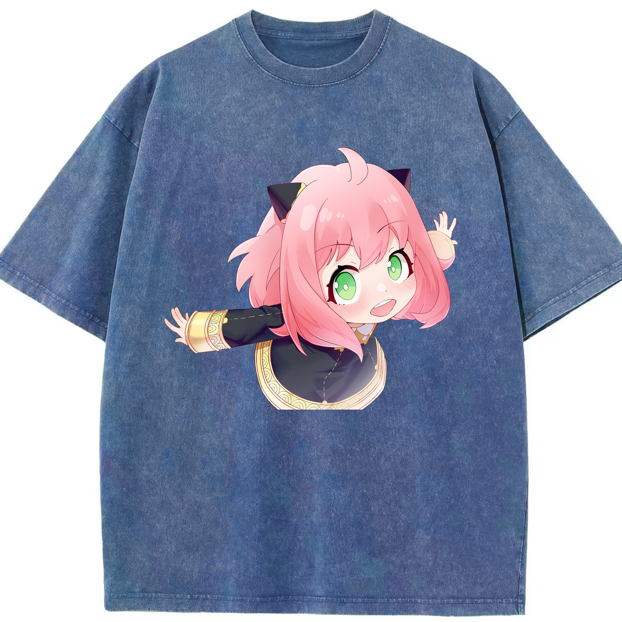 （画像用） SPY×FAMILY间谍家家酒 綿100% ヴィンテージ風 半袖Tシャツ（フロントプリント）