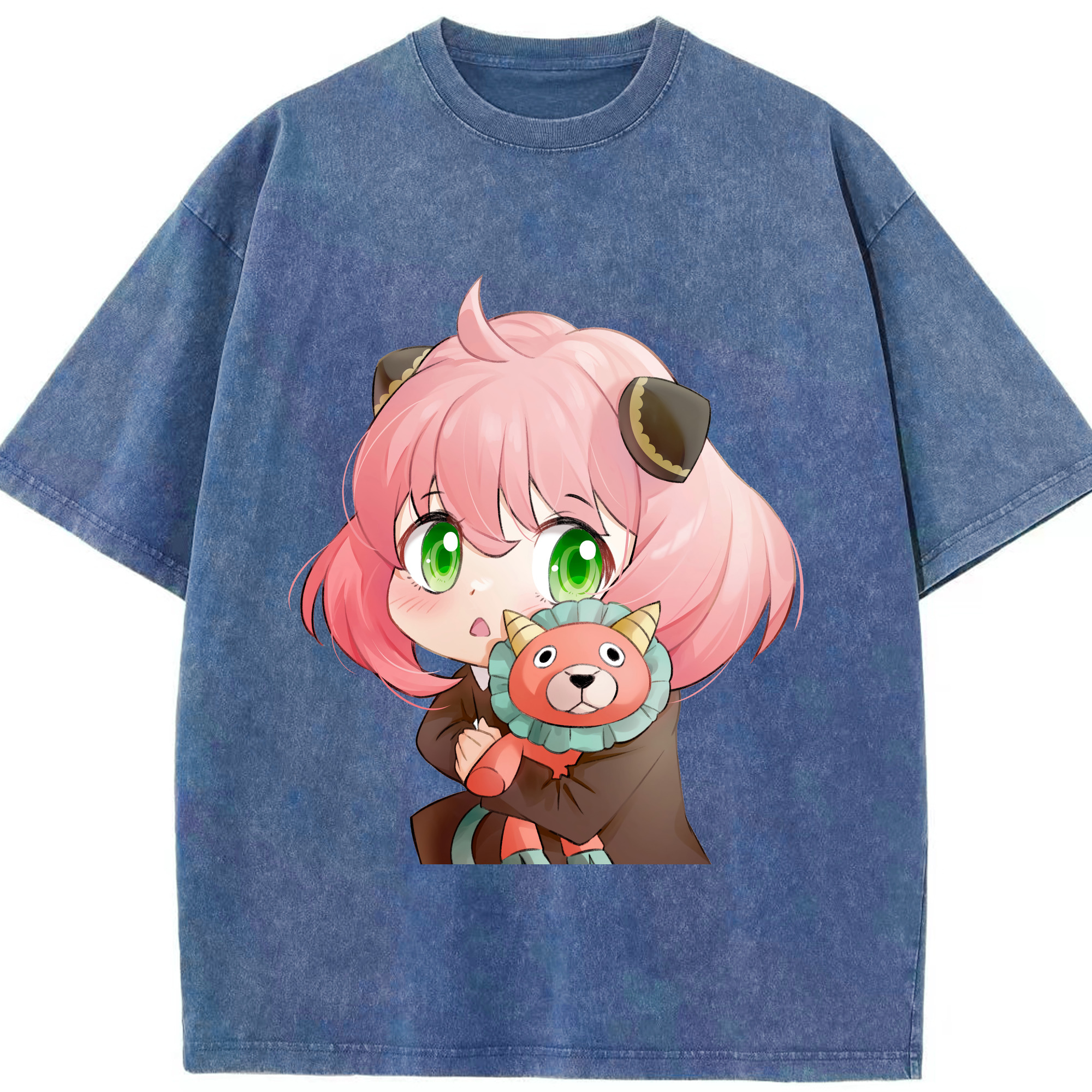 （画像用） SPY×FAMILY间谍家家酒 綿100% ヴィンテージ風 半袖Tシャツ（フロントプリント）